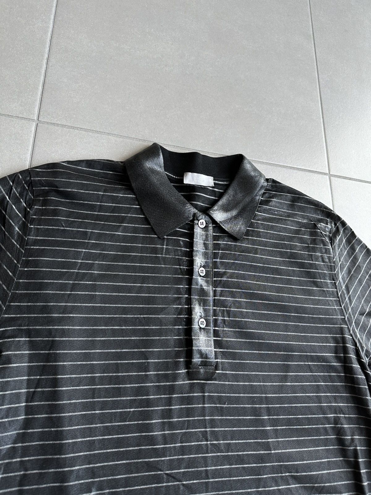 Dior × Hedi Slimane Dior Homme AW03 "Luster" Waxed polo Size US L / EU 52-54 / 3 - 9 Thumbnail