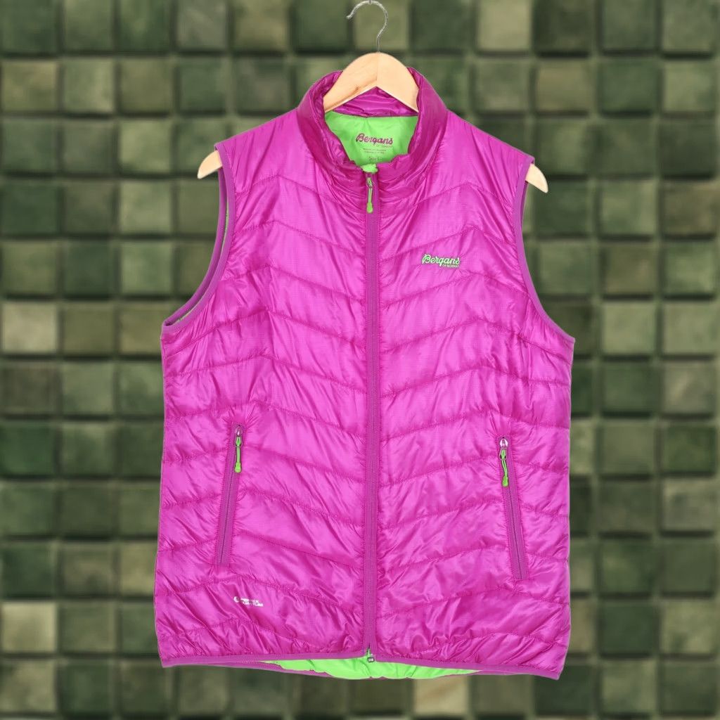 Vintage BERGANS OF NORWAY VALDRES LT Insulated Gilet Vest Jacket Women Size L Purple MJ4657 Size L / US 10 / IT 46 - 1 Thumbnail