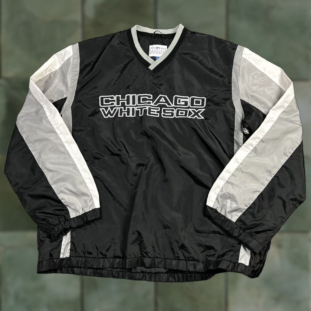 Vintage VINTAGE White Sox Windbreaker Jacket XL Embroidered Logo Baseball Sports Pockets Mens Size US XL / EU 56 / 4 - 1 Thumbnail