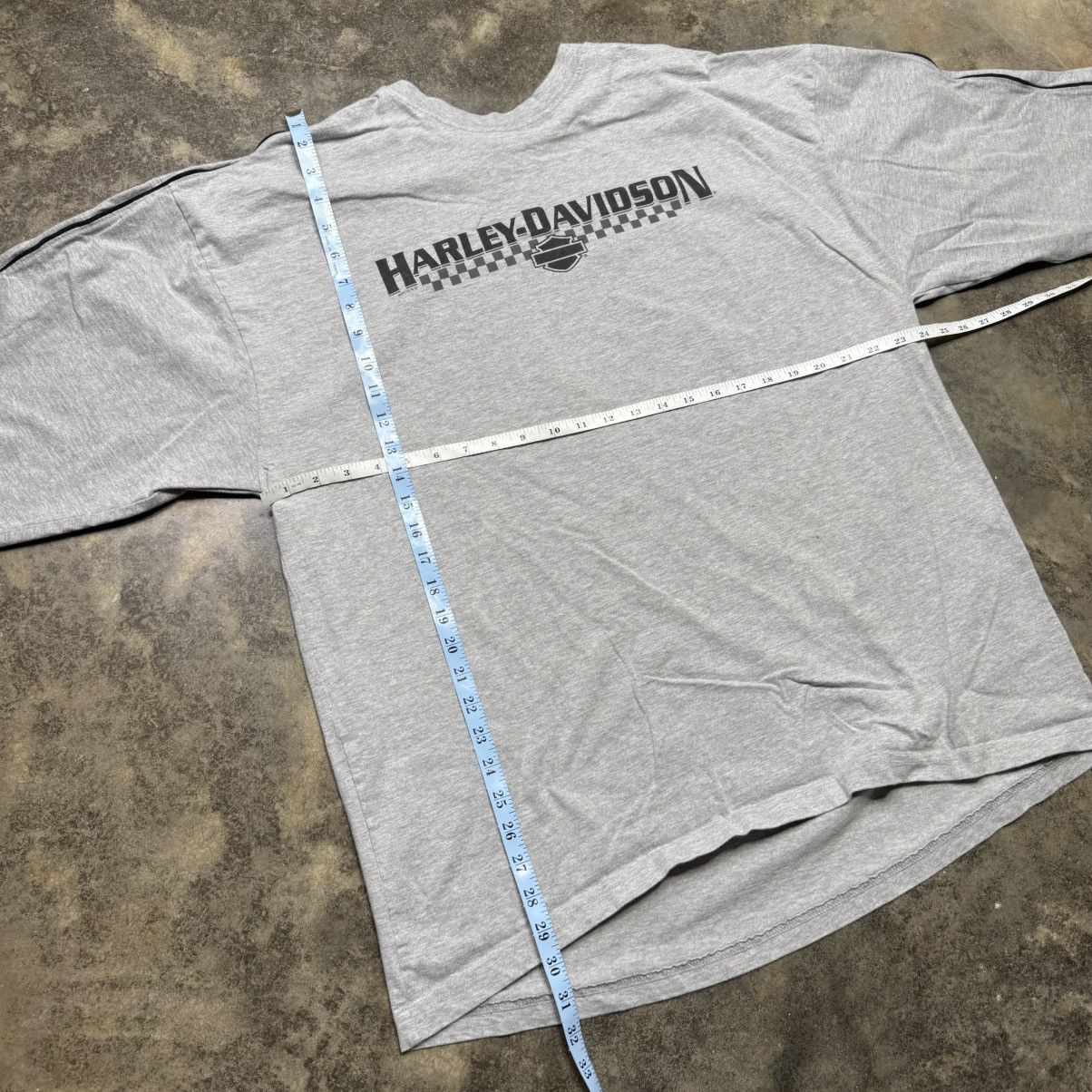 Vintage vintage harley davidson longsleeve checkered flag tshirt Size US XL / EU 56 / 4 - 4 Thumbnail