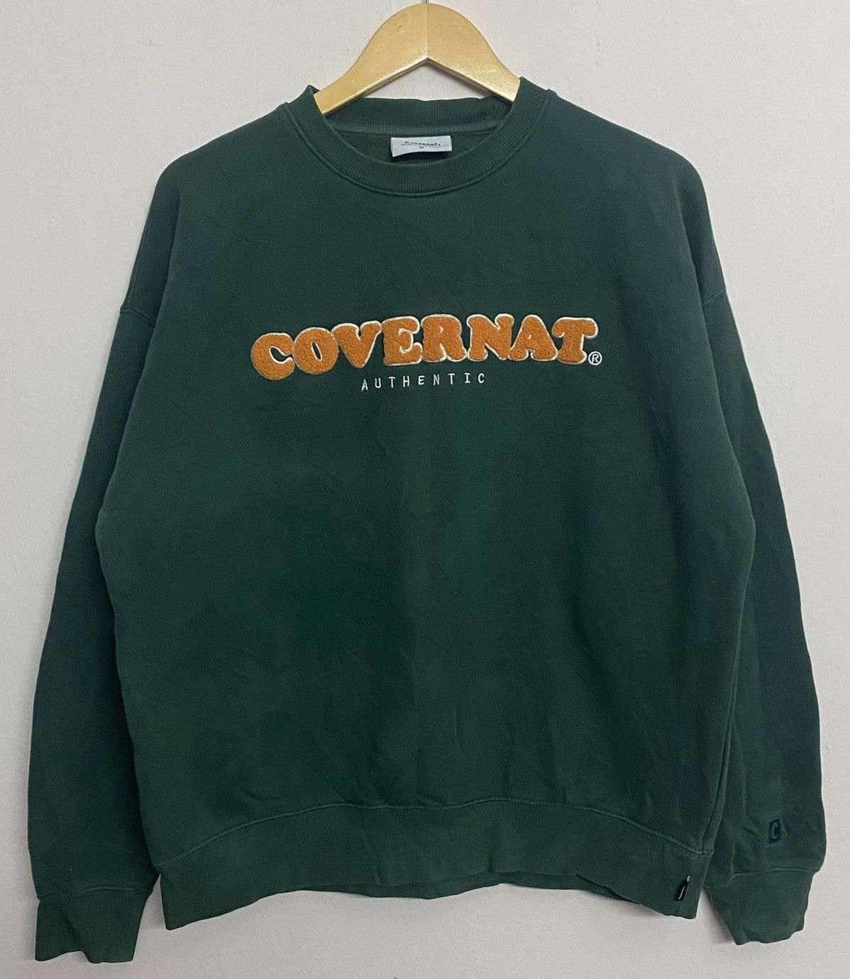 スウェット・トレーナー COVERNAT Authentic Logo Man to Man Apple Green スウェット・トレーナー COVERNAT Authentic Logo Man to Man