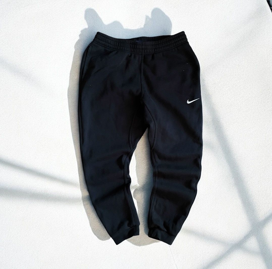Nike × Vintage Vintage Black Sweatpants Nike swoosh drill sportswear Size US 33 - 1 Thumbnail