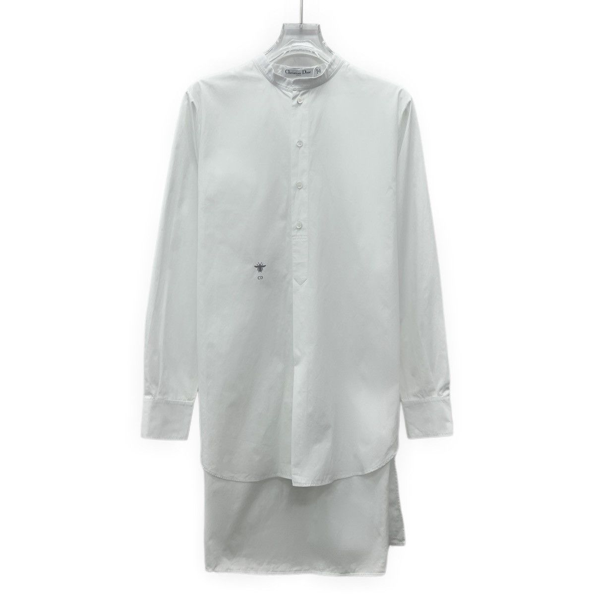 Dior Dior White Bee Embroidered Long Sleeve Shirt Dress K26WX Size XS / US 0-2 / IT 36-38 - 1 Thumbnail