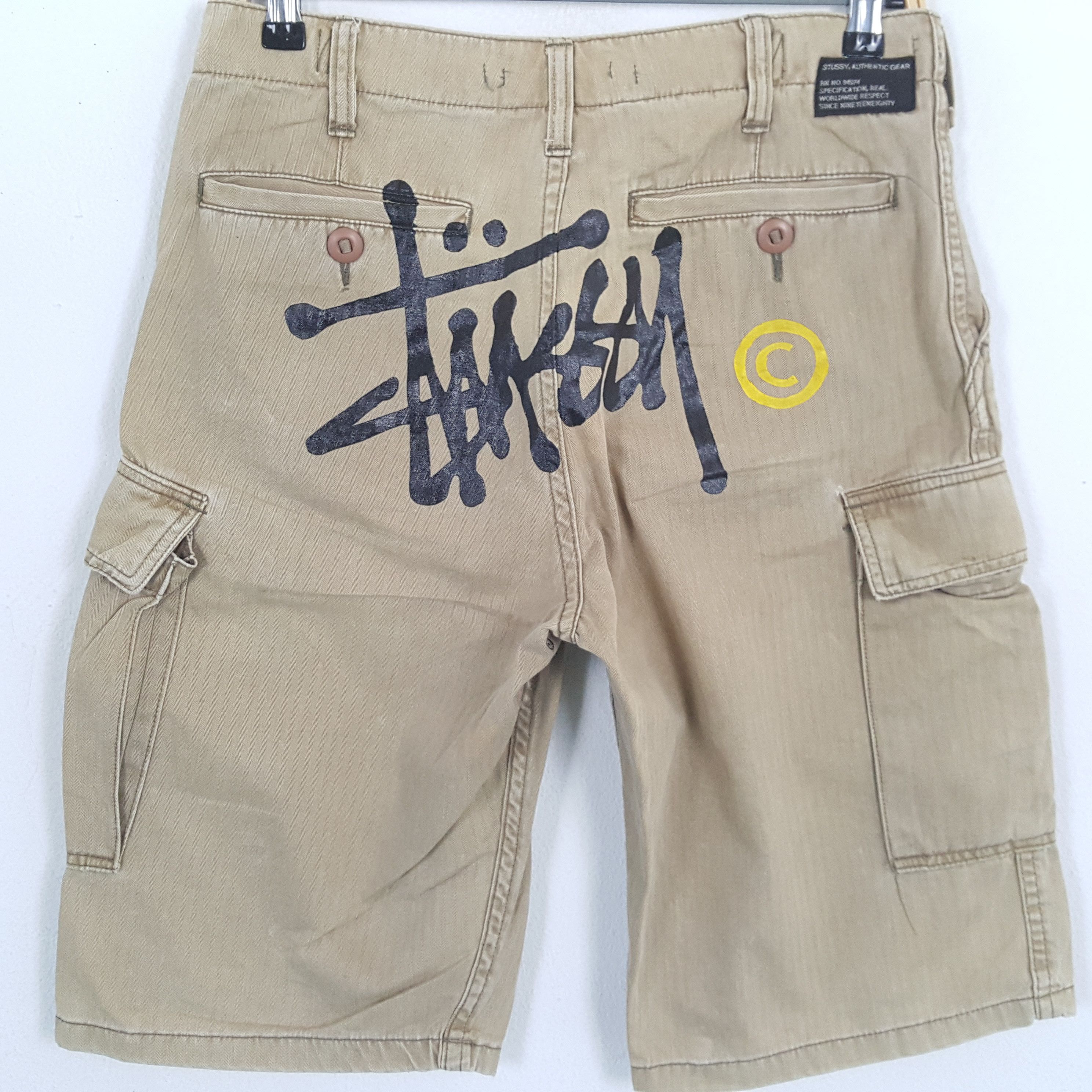 Stussy × Vintage Vintage STUSSY American Streetwear Skateboard Shorts Pants Size US 30 / EU 46 - 2 Thumbnail