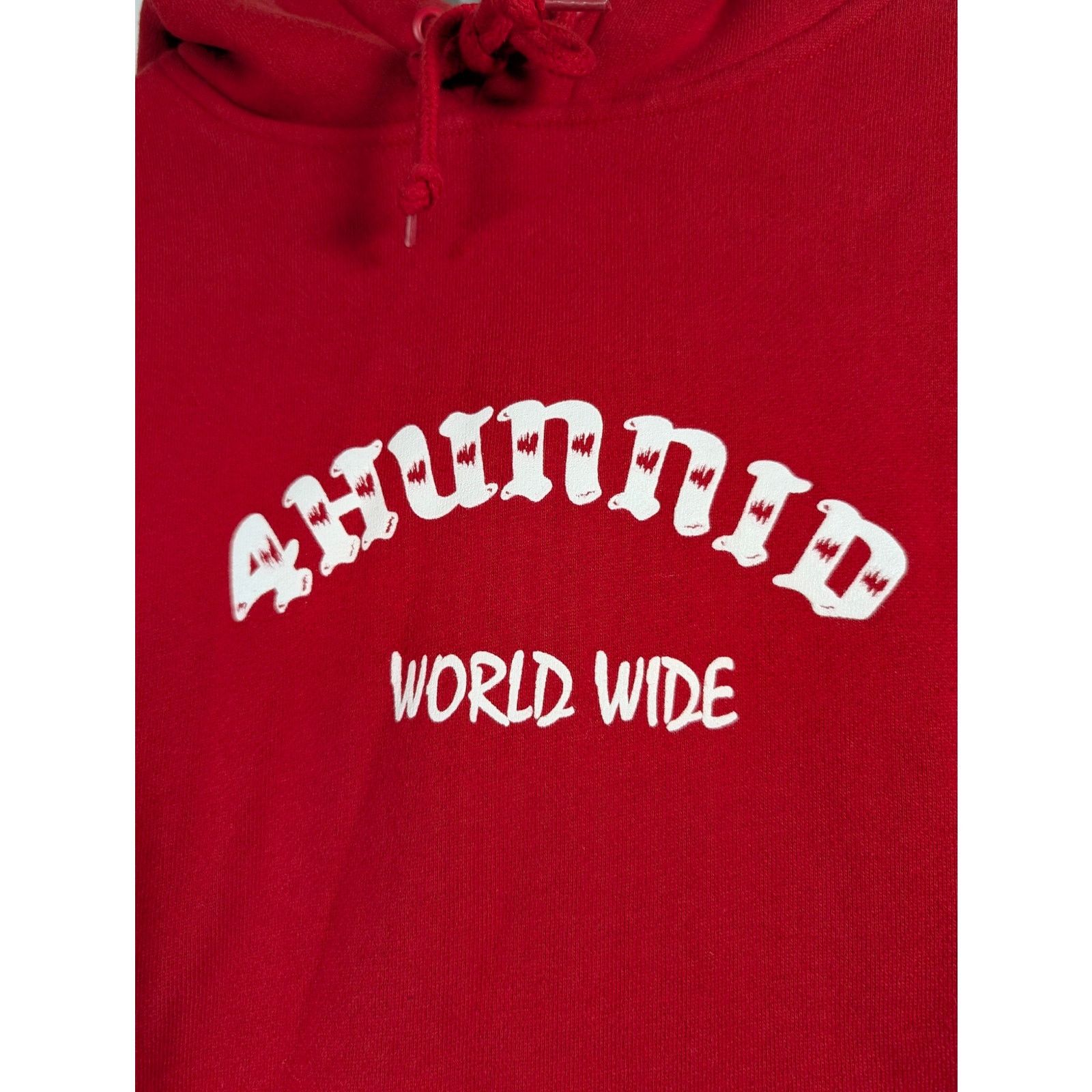 4HUNNID 4Hunnid Red Hoodie YG Graphic Pullover Size Small S USED Size US S / EU 44-46 / 1 - 6 Thumbnail