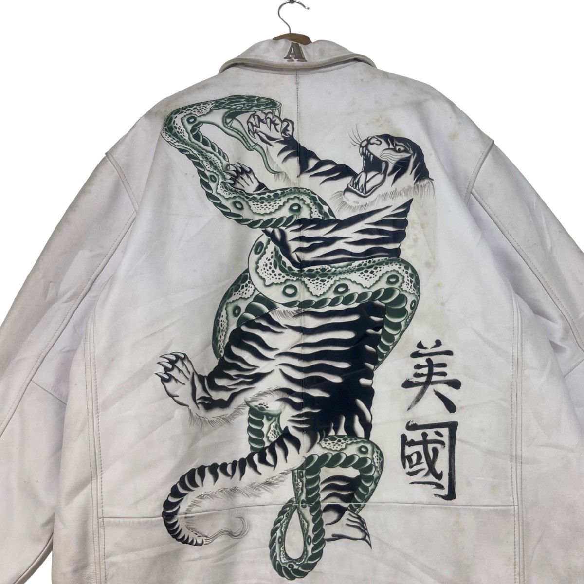 Japanese Brand Japanese Traditional Avenue Tiger X Snake Leather Jacket Size US XL / EU 56 / 4 - 3 Thumbnail