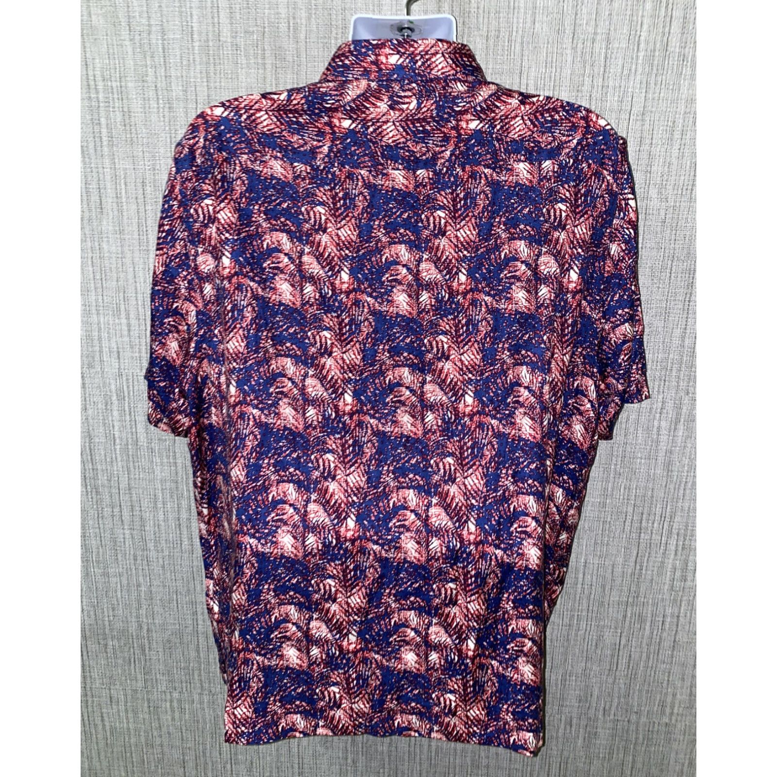 Nat Nast Nat Nast Shirt Mens XL Silk Rayon Short Sleeve Button Up Blue Red Graphic Pattern casual Size US XL / EU 56 / 4 - 5 Thumbnail