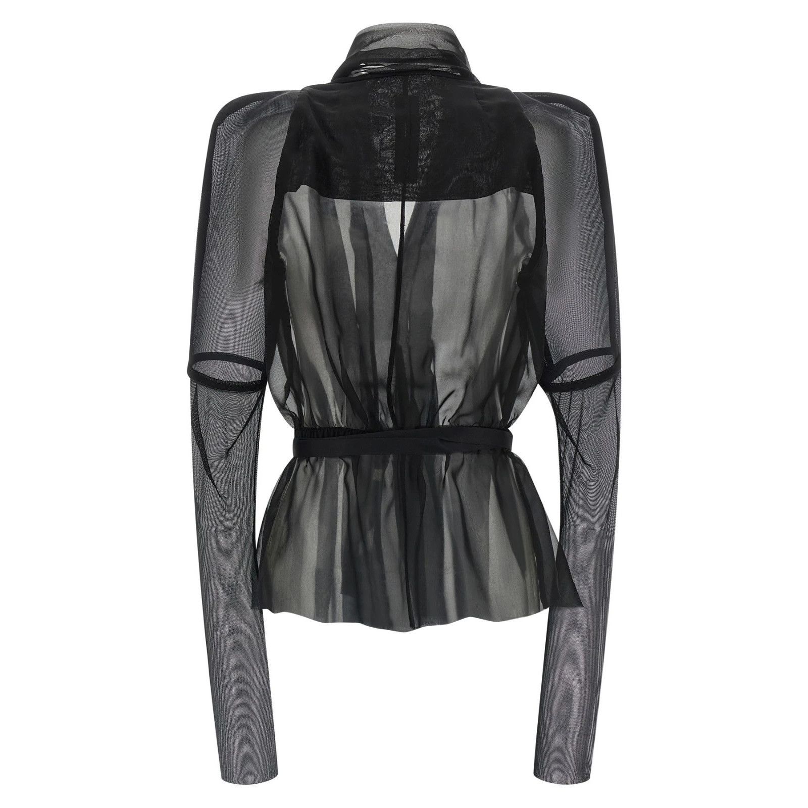 Rick Owens RICK OWENS Combo Metro Black Silk Jacket New & Authentic (Wo Size M / US 6-8 / IT 42-44 - 2 Thumbnail