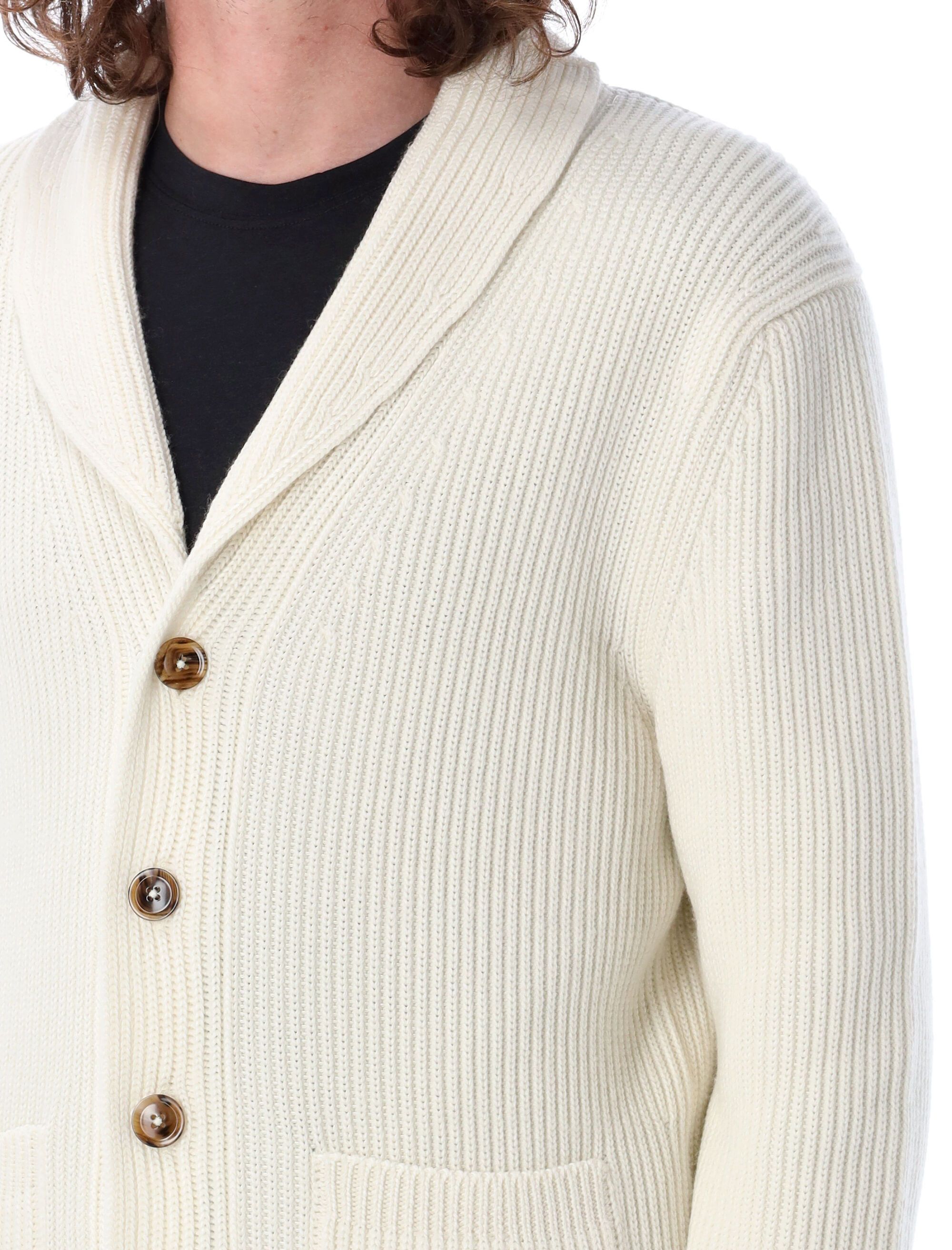 Tom Ford o1w1db10225 KLL004 V-Neck Collar Cardigan in White Size US S / EU 44-46 / 1 - 3 Thumbnail