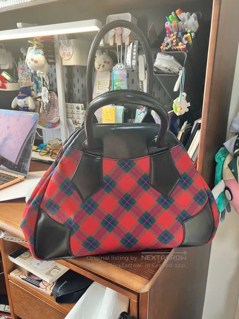 Vivienne Westwood Vivienne Westwood size os Red plaid bowling bag Size ONE SIZE - 2 Thumbnail