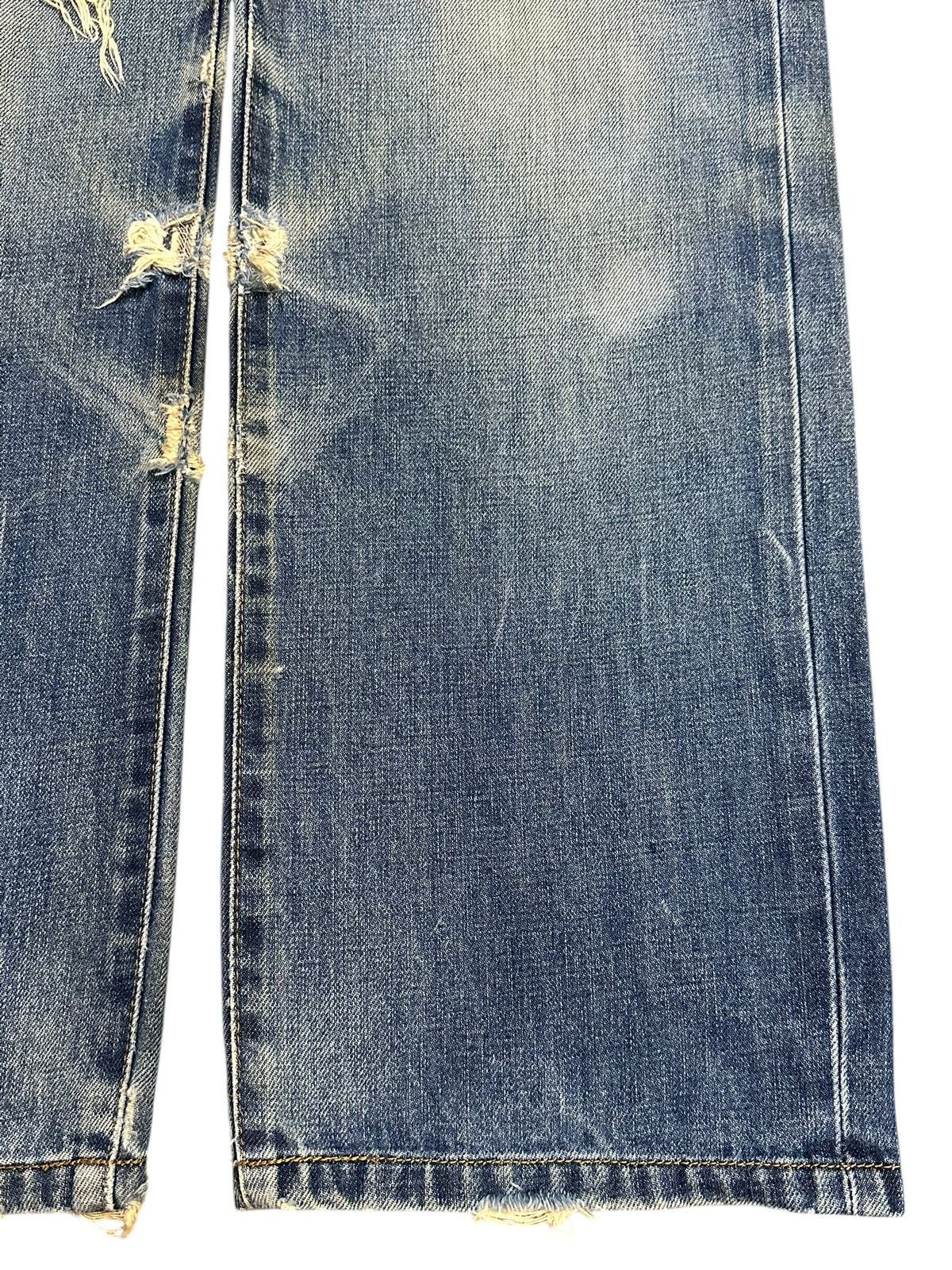 Edwin Vintage Edwin 503z Blue Faded Wash Distress Baggy Jeans Size US 31 - 8 Thumbnail