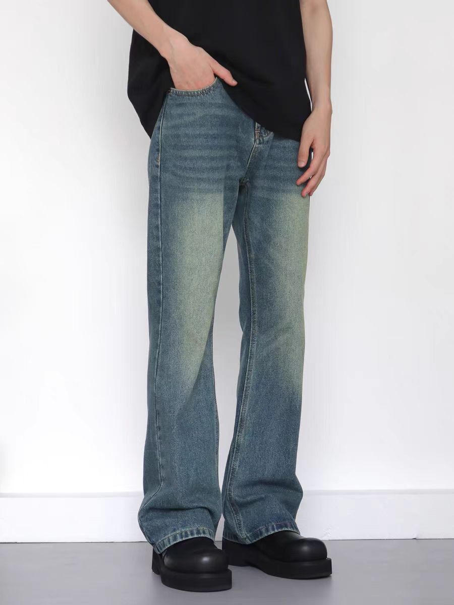 Japanese Brand × Jean Vintage washed high street micro flare jeans Size US 32 / EU 48 - 2 Thumbnail