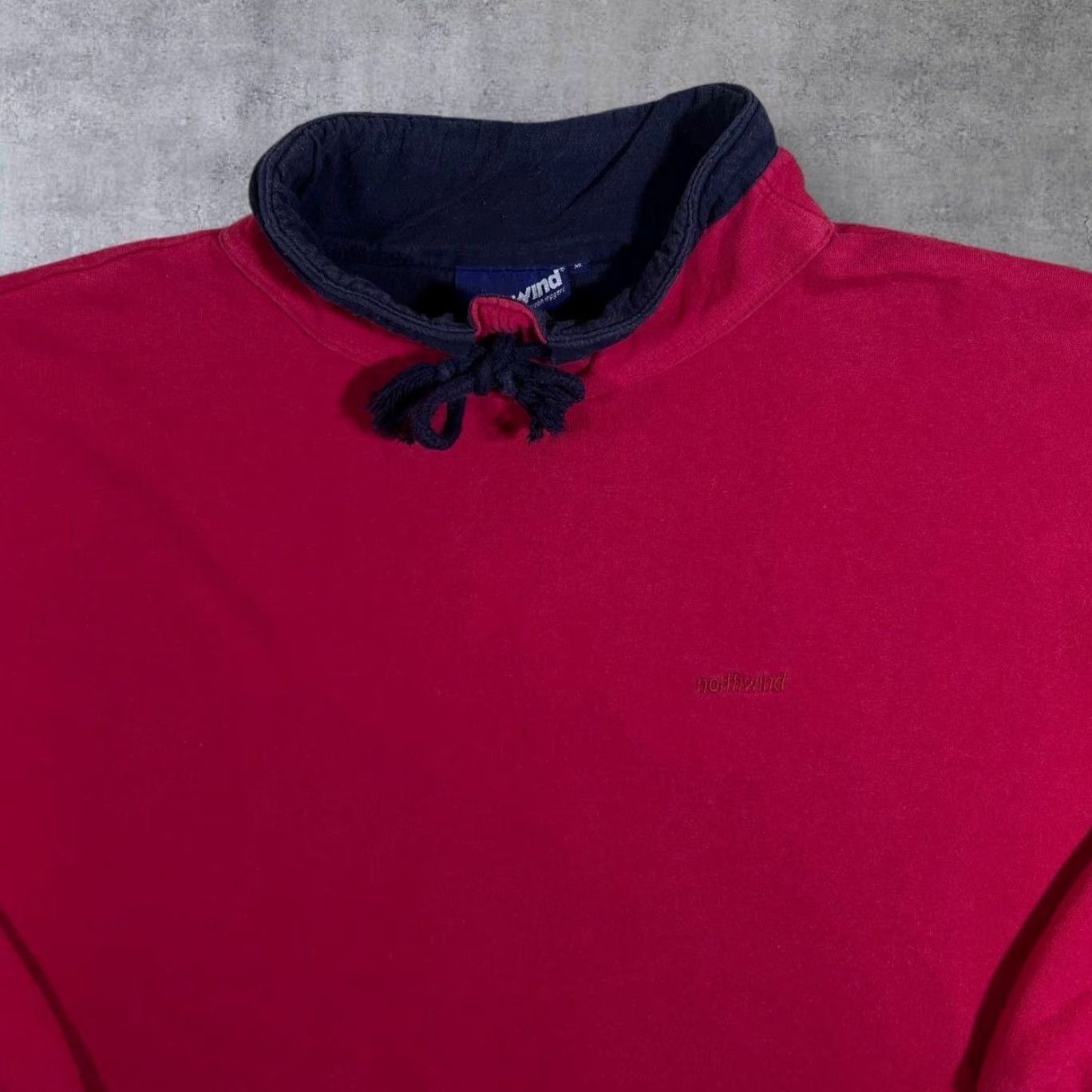 Vintage VINTAGE Northwind By Susan Eggers Red Heavyweight Cotton Mock Neck Sweatshirt XL Mens Size US XL / EU 56 / 4 - 3 Thumbnail