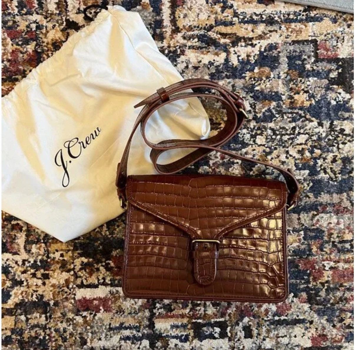 J. Cole J Crew: Copenhagen satchel bag in croc-embossed leather NWT Size ONE SIZE - 3 Thumbnail