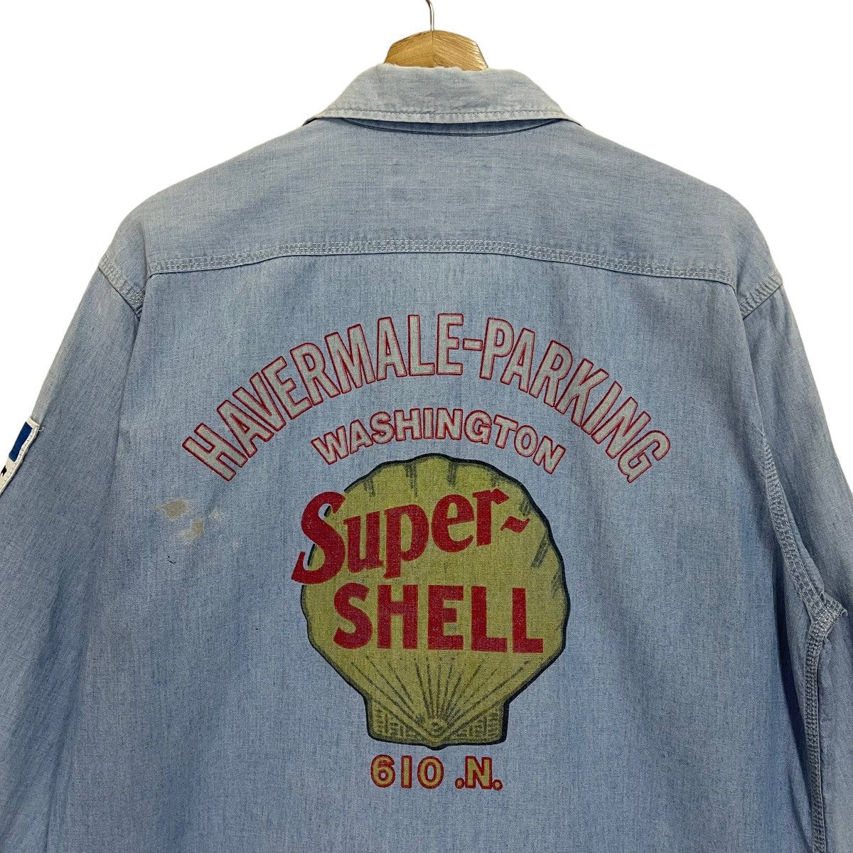 Sugar Cane Vintage 90s Sugar Cane Big Logo Button Ups Denim Tee Size US M / EU 48-50 / 2 - 2 Thumbnail