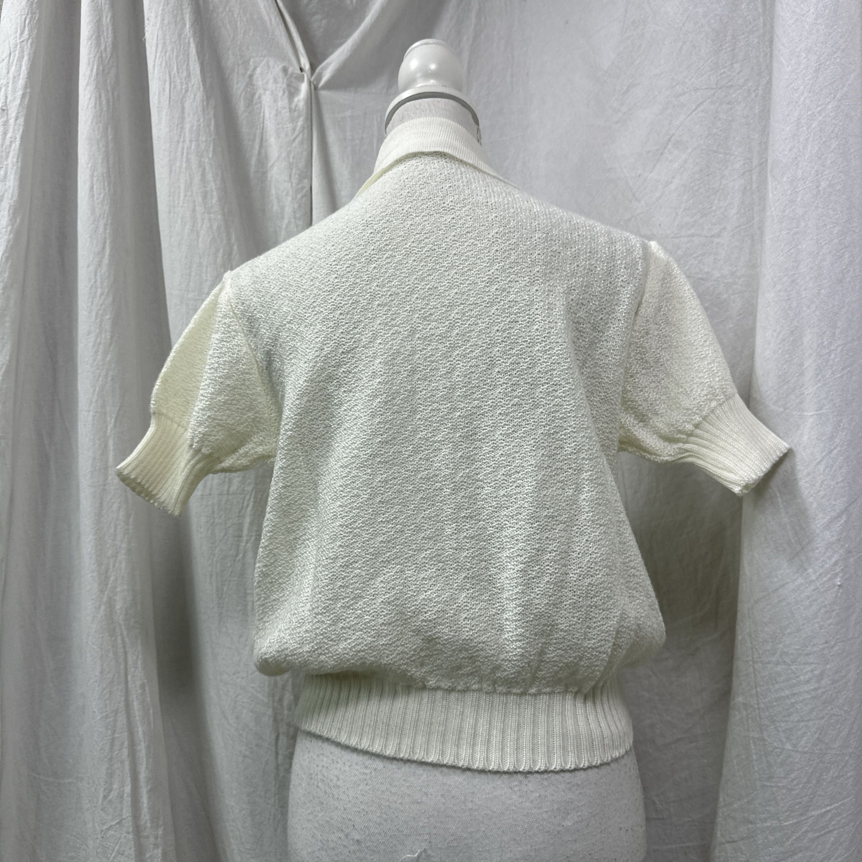 Vintage Vintage Avant Garde Crochet Sweater Top Y2K Size M / US 6-8 / IT 42-44 - 6 Thumbnail