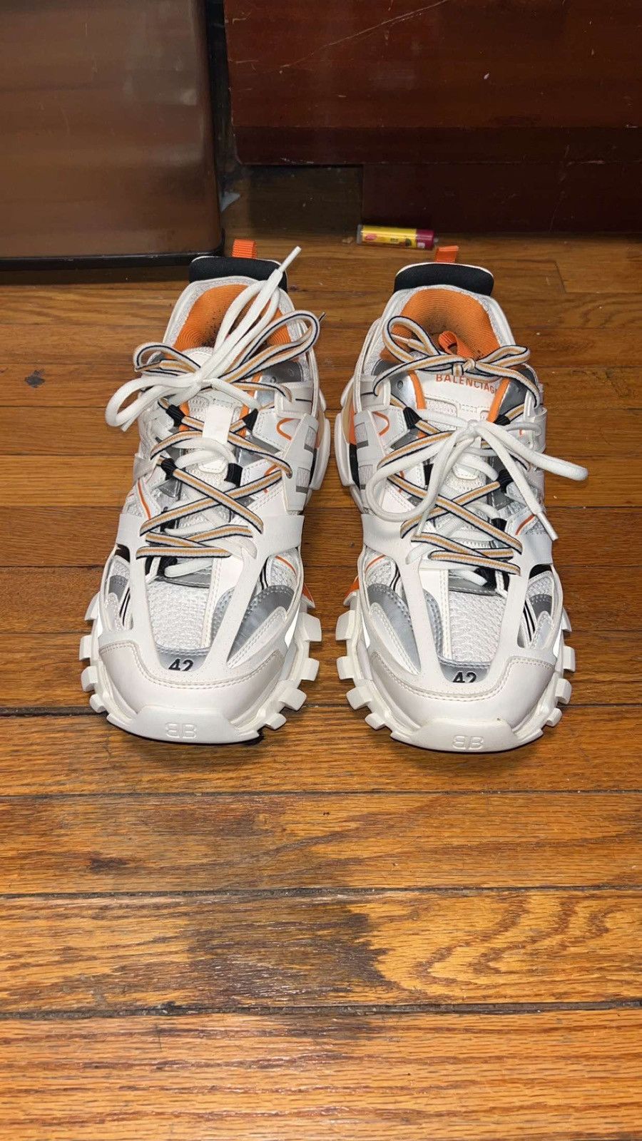 Balenciaga track trainer white orange online