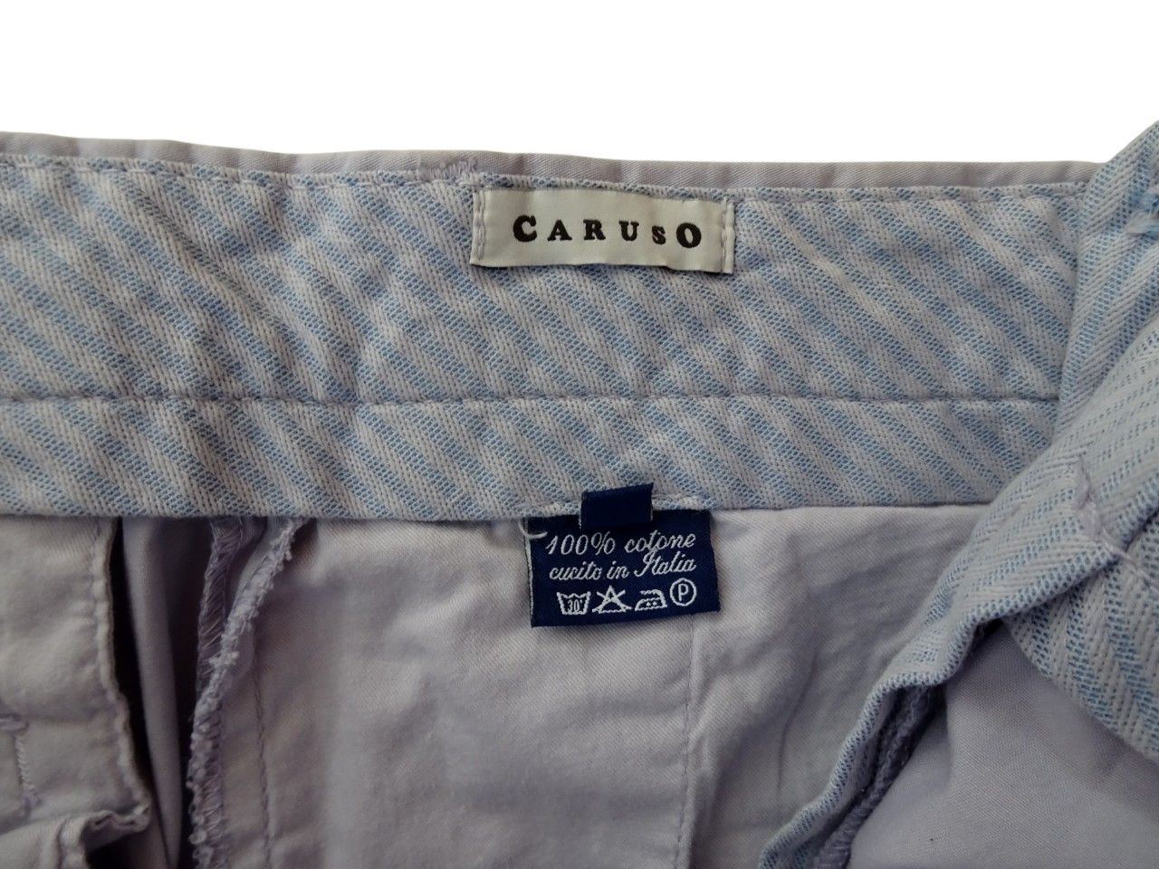 Caruso Caruso Slim Fit Cotton Trousers Size US 34 / EU 50 - 2 Thumbnail
