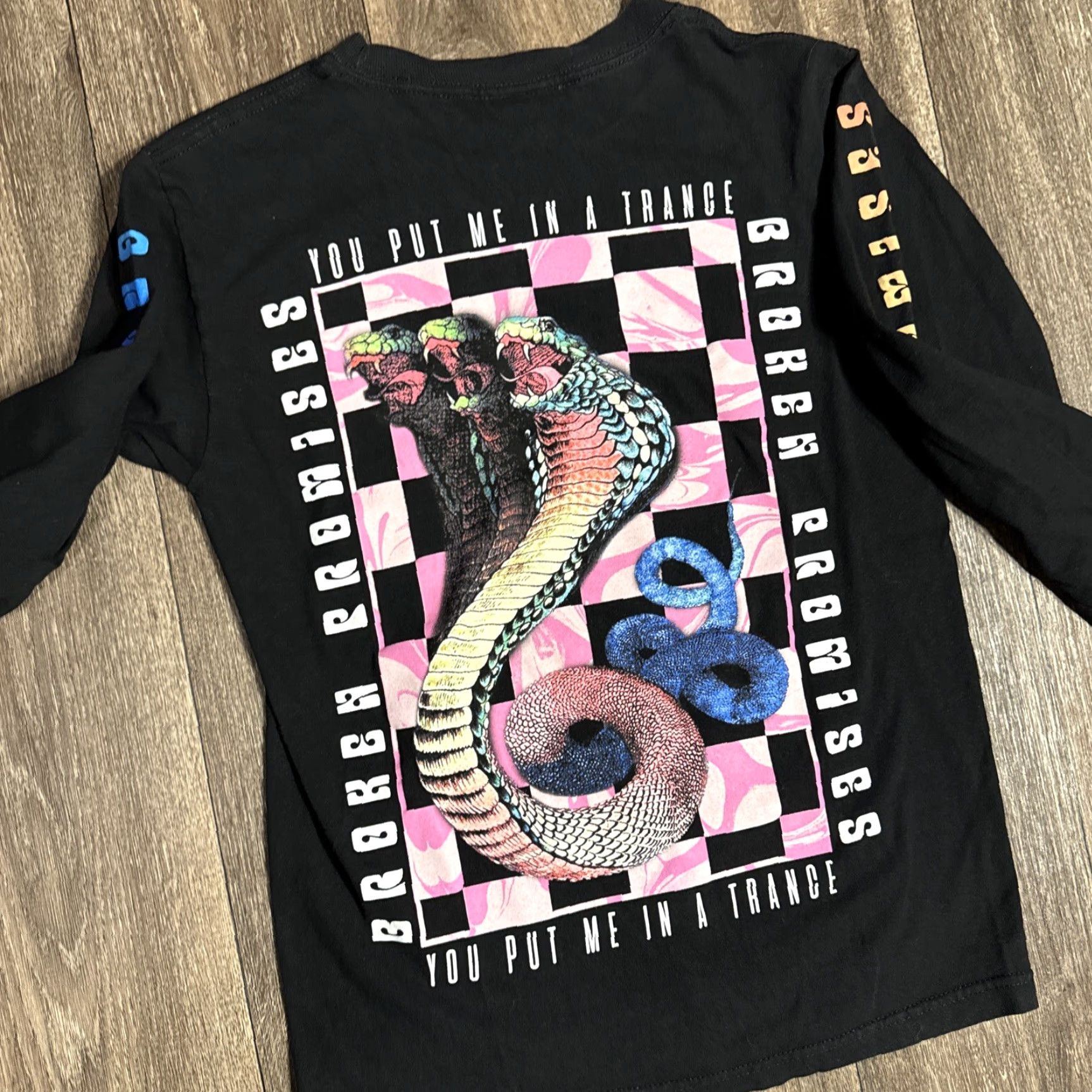 Broken Promises Co. Broken Promises Shirt Long Sleeve Mens S Black Snake 90s Graphic T-Shirt Size US S / EU 44-46 / 1 - 3 Thumbnail