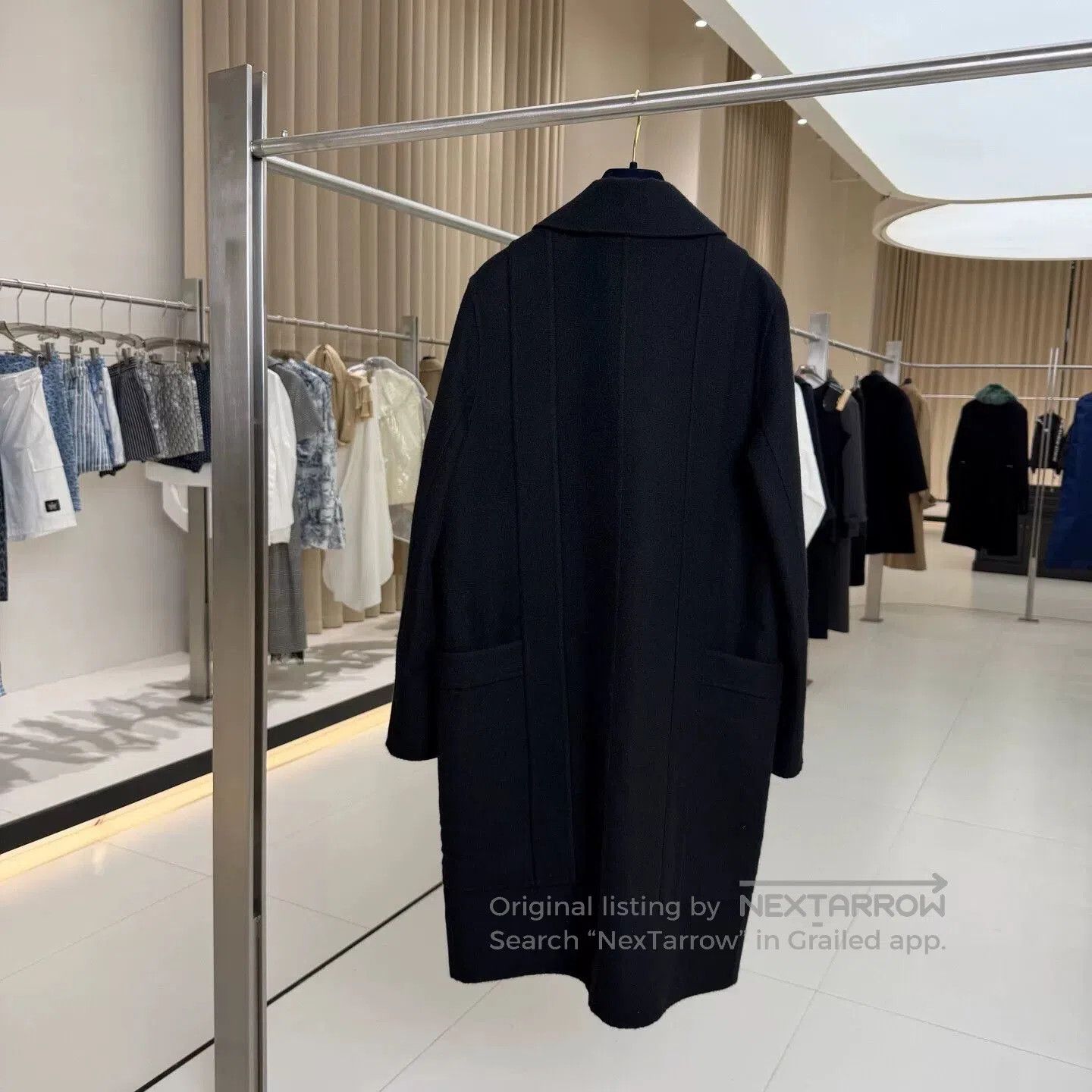 Hermes Hermes Black Cashmere Single-Breasted Coat. Size US S / EU 44-46 / 1 - 2 Thumbnail