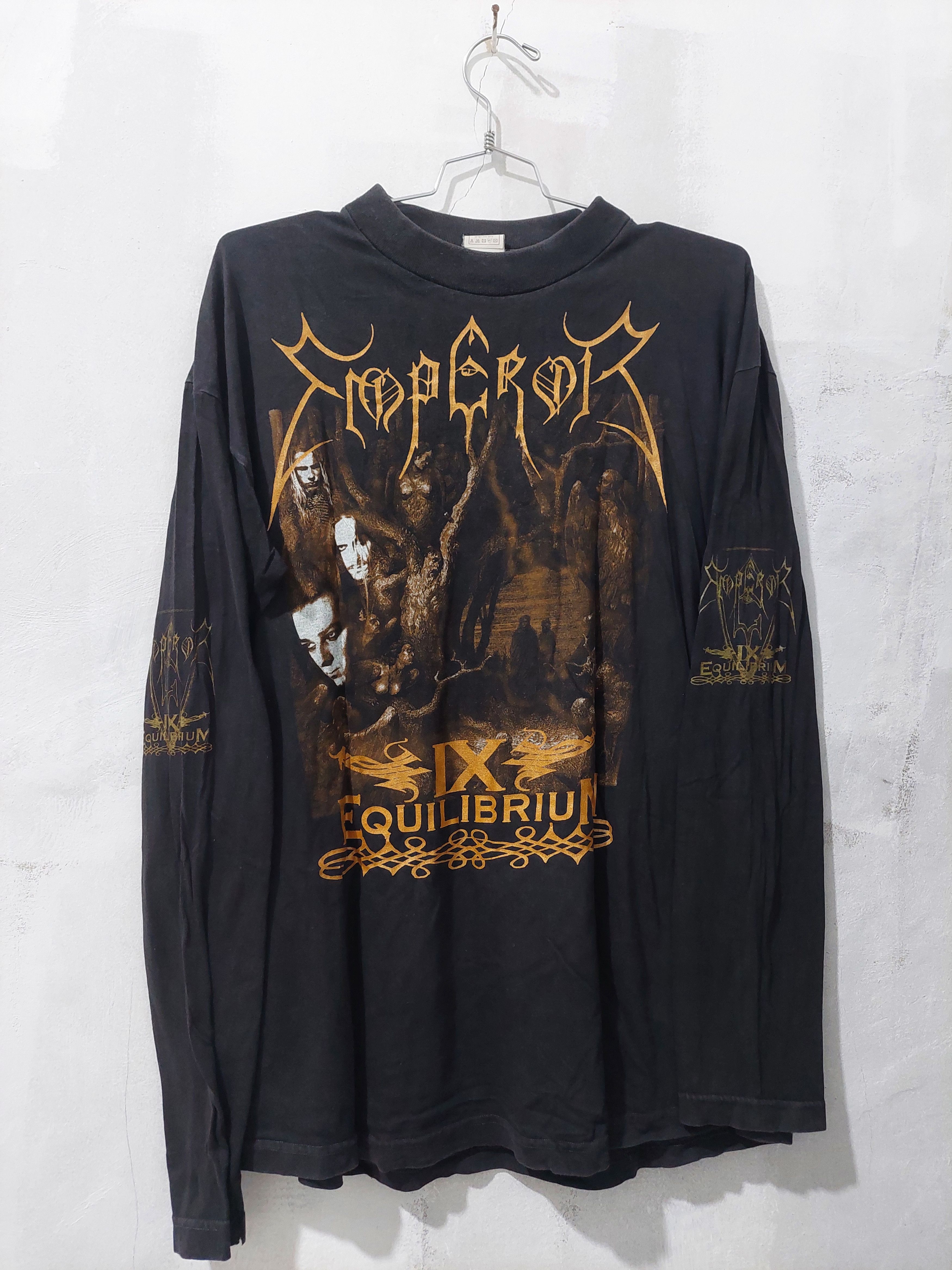 image of Archival Clothing x Band Tees Vintage Emperor - Ix Equilibrium 1990S in Black, Men's (Size XL)