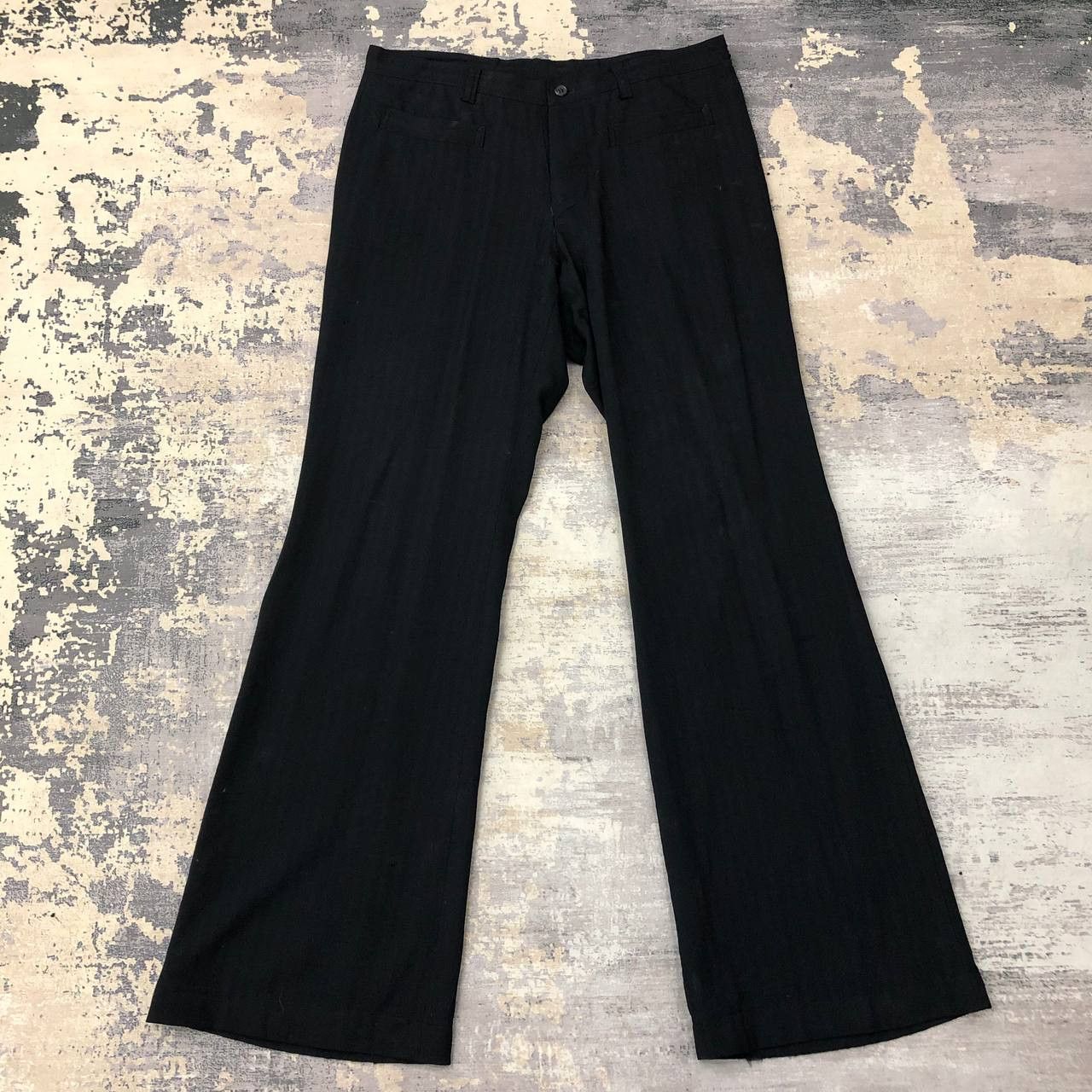 image of P850 Masaki Matsushima Homme Flared Pants in Black, Women's (Size 26)