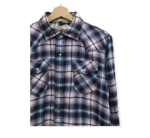 Flannel Japanese Brand Back Number Checkered Flannel Shirt Size US M / EU 48-50 / 2 - 3 Thumbnail
