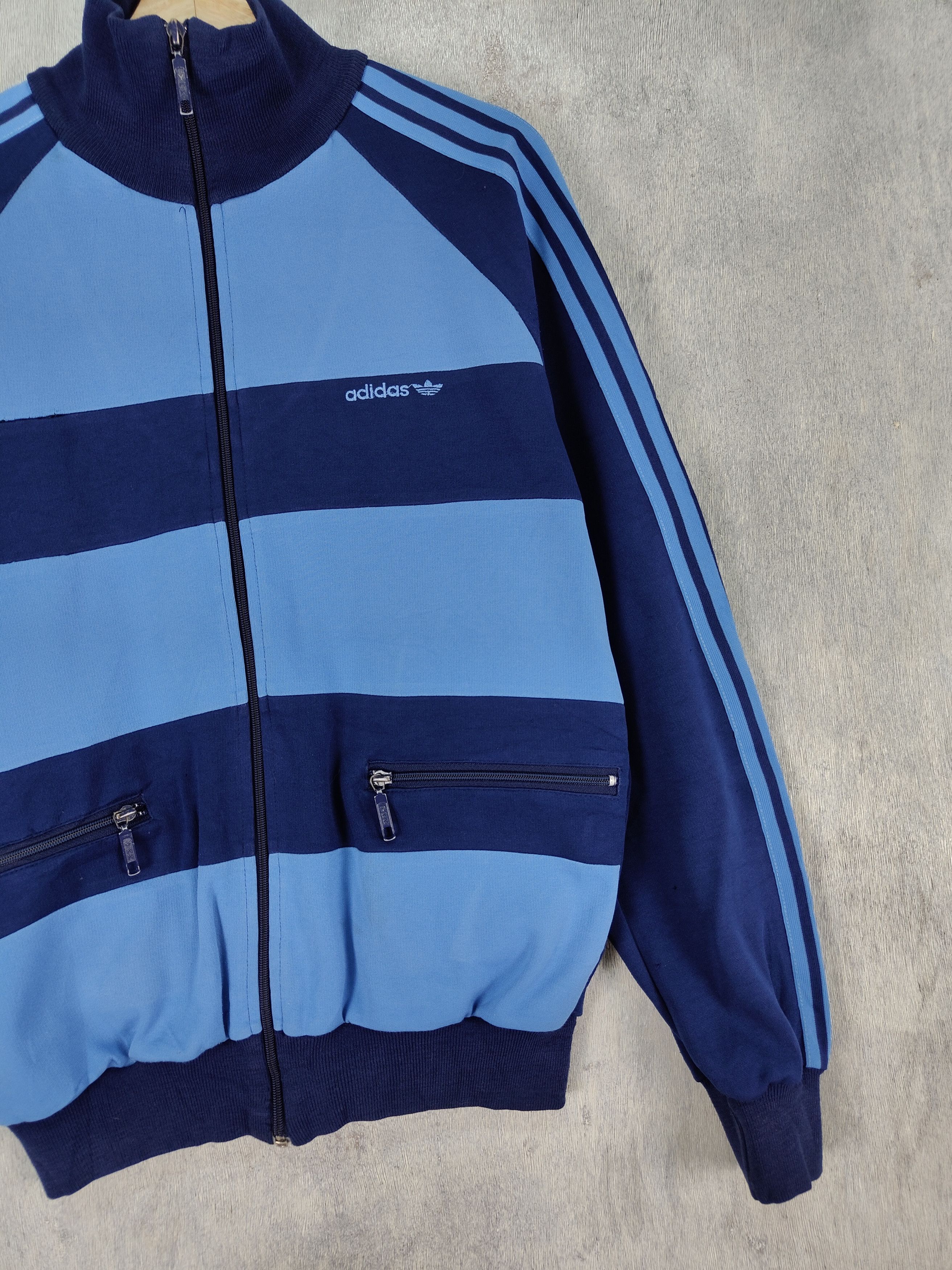Adidas × Vintage Vintage Adidas Zipper Trainer Jacket Size US L / EU 52-54 / 3 - 3 Thumbnail