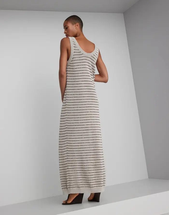 Brunello Cucinelli o1w1db10825 Dress in Open Grey Size XL / US 12-14 / IT 48-50 - 2 Thumbnail