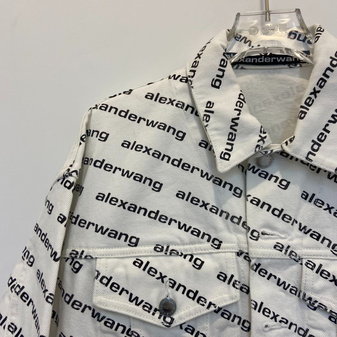 Alexander Wang Alexander Wang White Logo-Print Back-Drape Bomber Jacket (Si Size US XS / EU 42 / 0 - 6 Thumbnail
