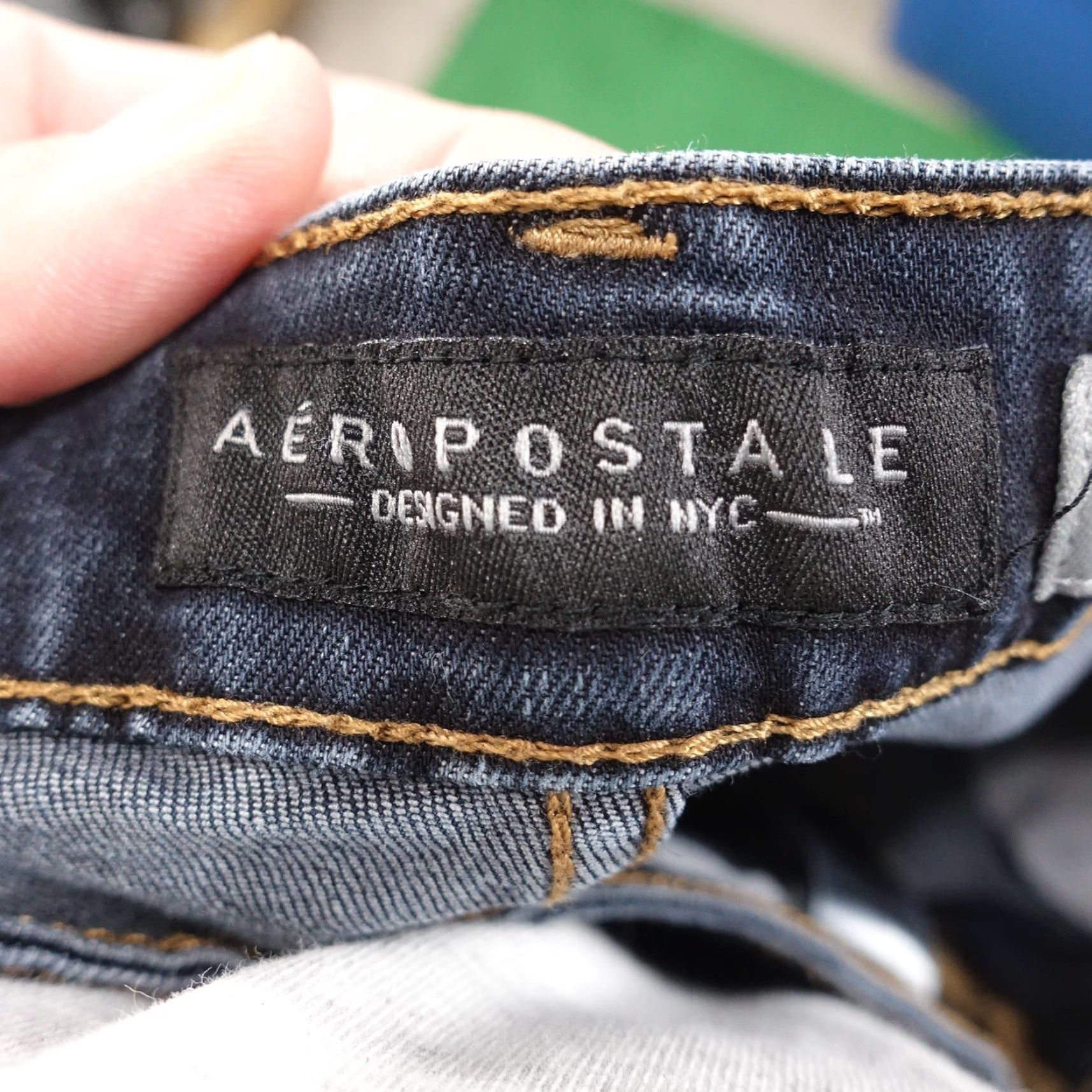 Aeropostale Aeropostale Jegging Jeans Womens 0 Short Blue Dark Wash Stretch Skinny Denim -E3 Size 25" / US 0 / IT 36 - 7 Thumbnail