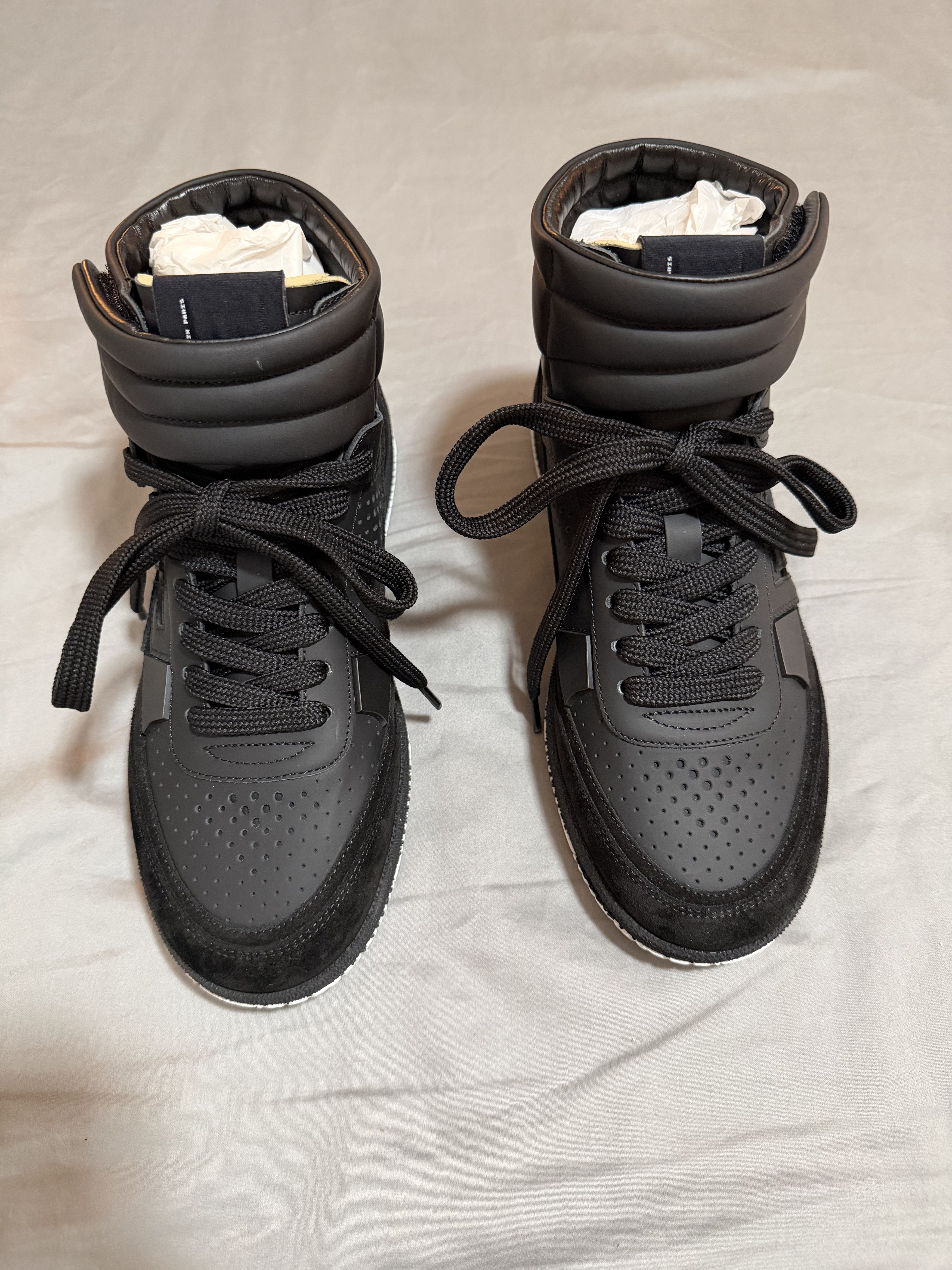 Balmain Balmain Swan Hi-Top Sneakers Size US 6 / EU 39 - 1 Thumbnail
