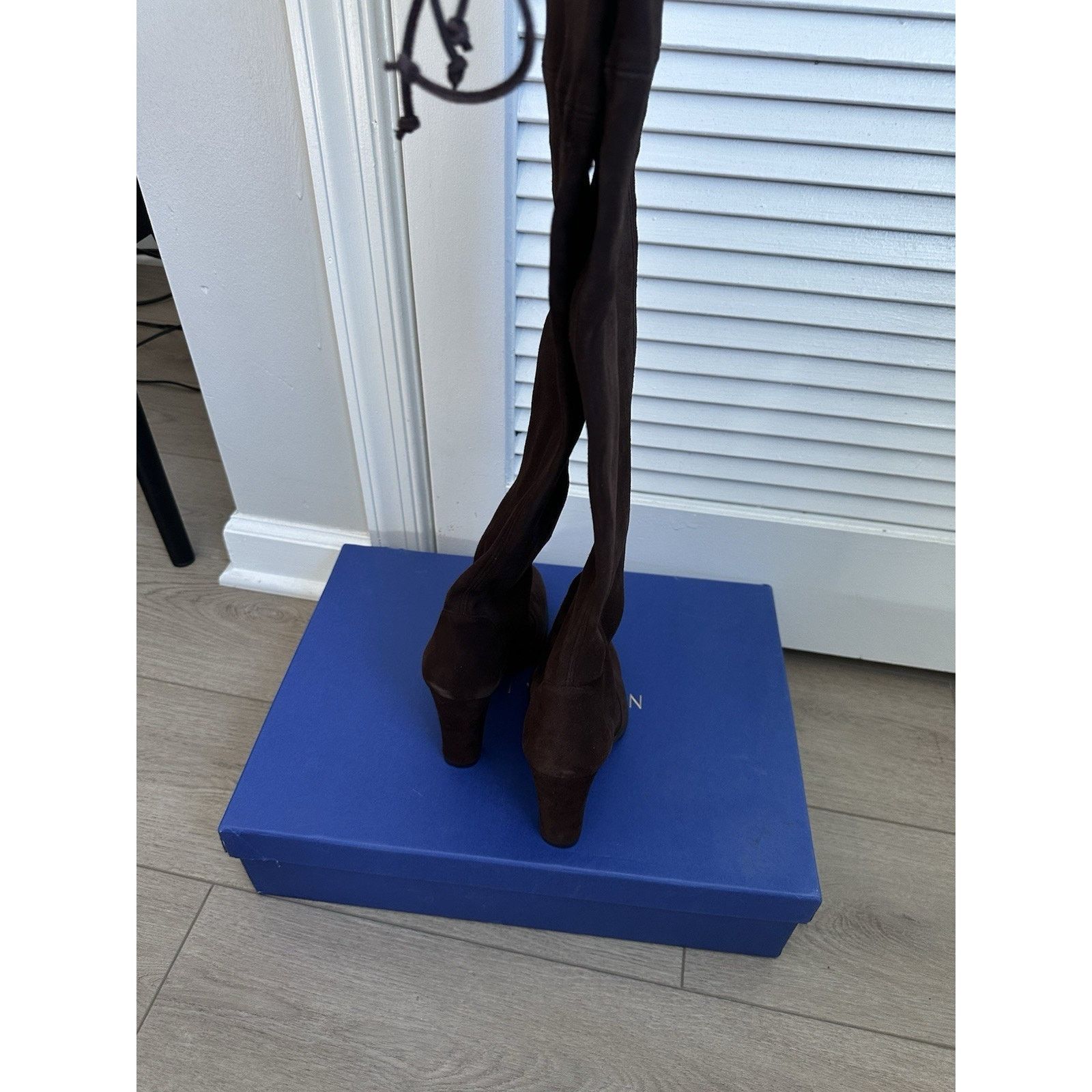 Stuart weitzman 5050 over the knee brown suede heel boots