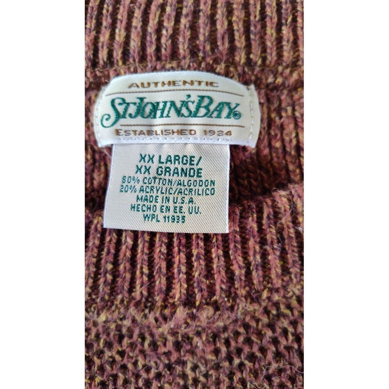 & Other Stories Vintage 90s St Johns Bay Sweater XXL Brown Grandpa Made USA Size US XXL / EU 58 / 5 - 7 Thumbnail