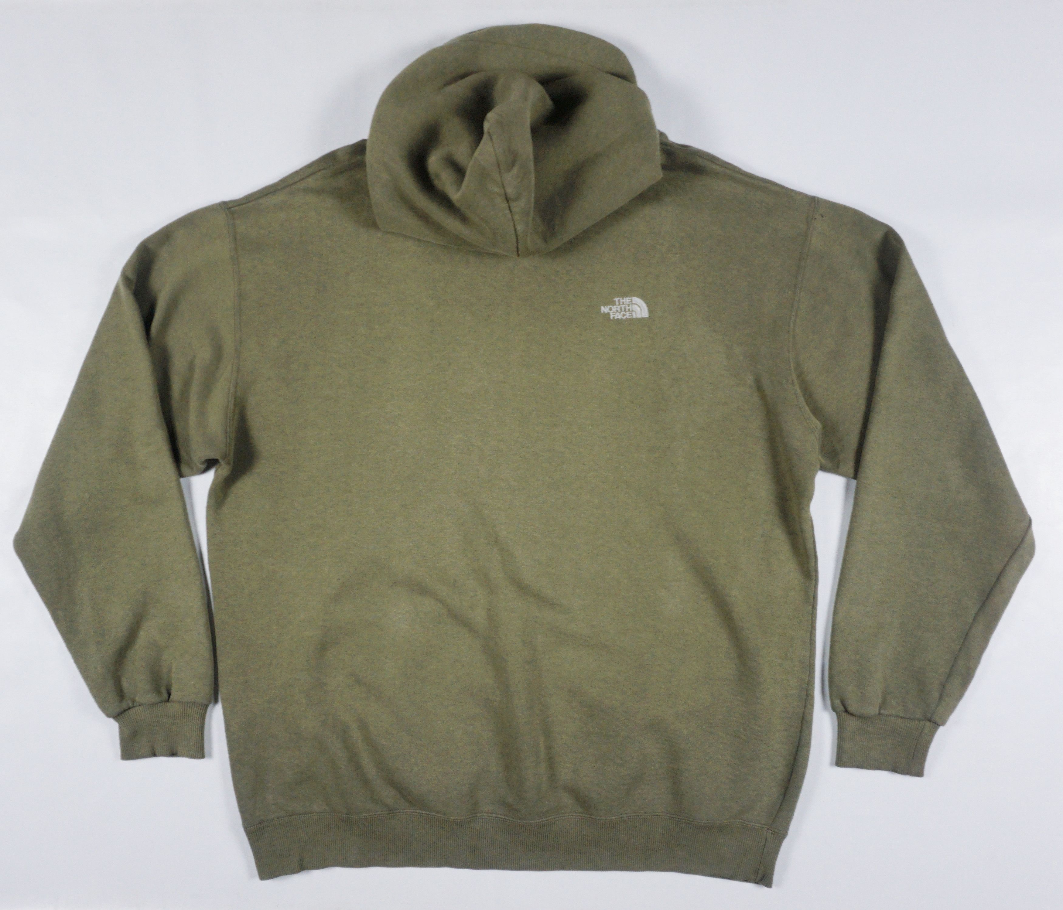 Vintage 90s XXL Size Distress Green Hoodie Sweatshirt