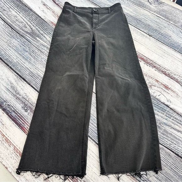 Other OAT New York High-Rise Black Wide-Leg Jeans Size 32" / US 10 / IT 46 - 2 Thumbnail