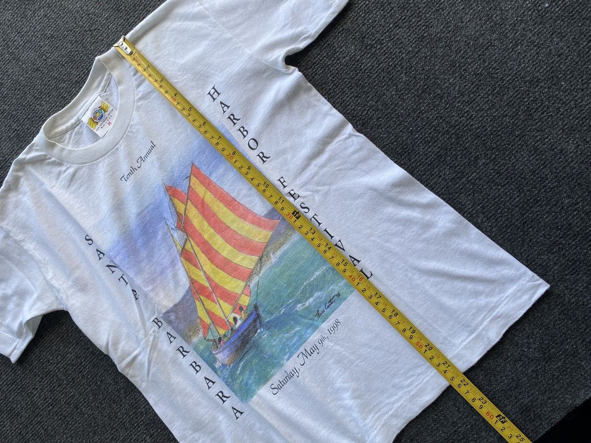 Vintage 🔥1998 Santa Barbara Russ Carter Harbor Festival tee white Size M / US 6-8 / IT 42-44 - 8 Thumbnail