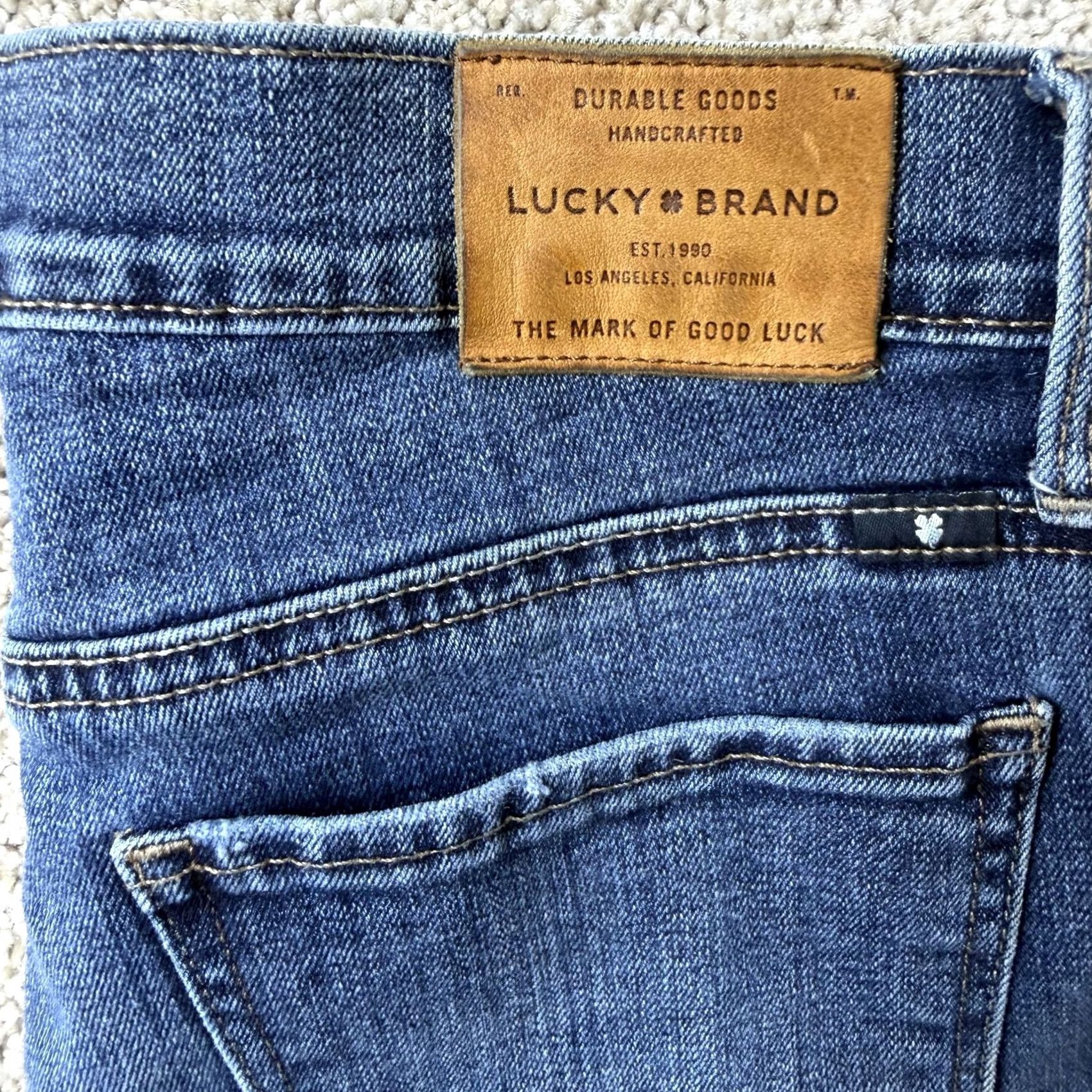 Lucky Brand Lucky Brand Brooke Crop Skinny Jeans Womens 8/29 Med Wash Blue Stretch Denim Size 30" / US 8 / IT 44 - 2 Thumbnail