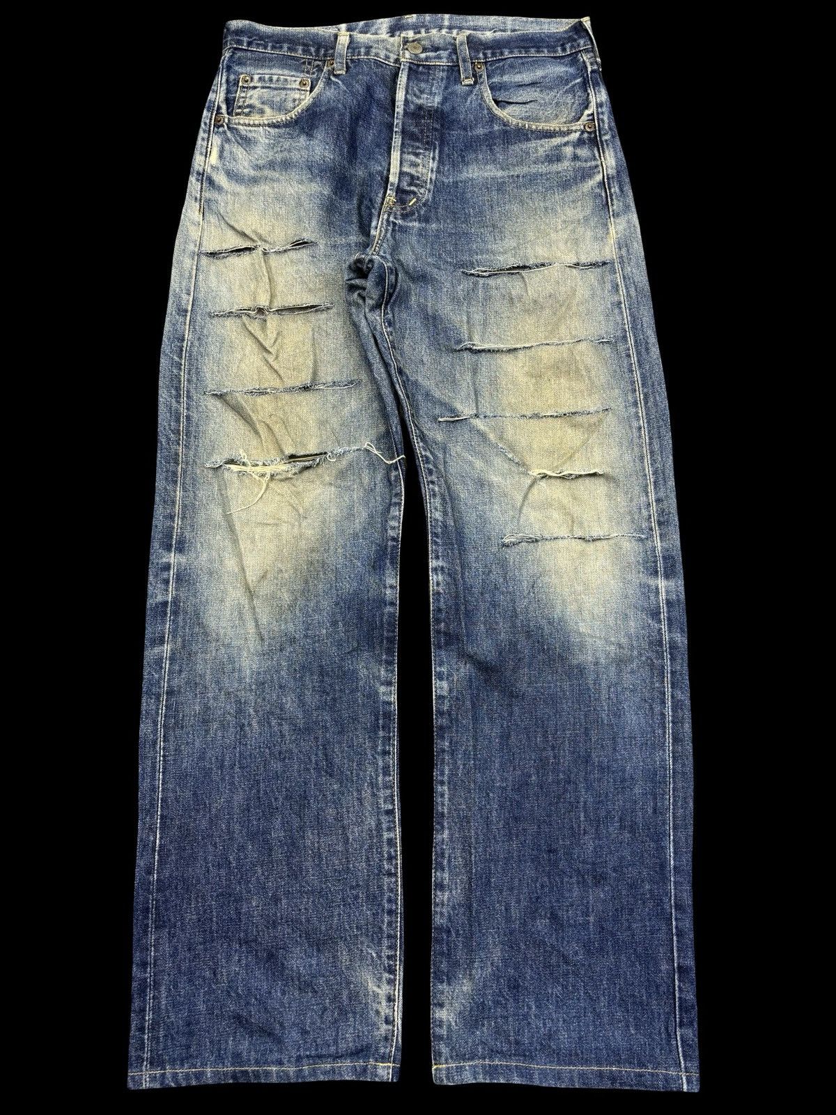Levi's 💥Thrashed💥90s Levis 503B Big E Selvedge Thrashed Denim Size US 33 - 1 Thumbnail