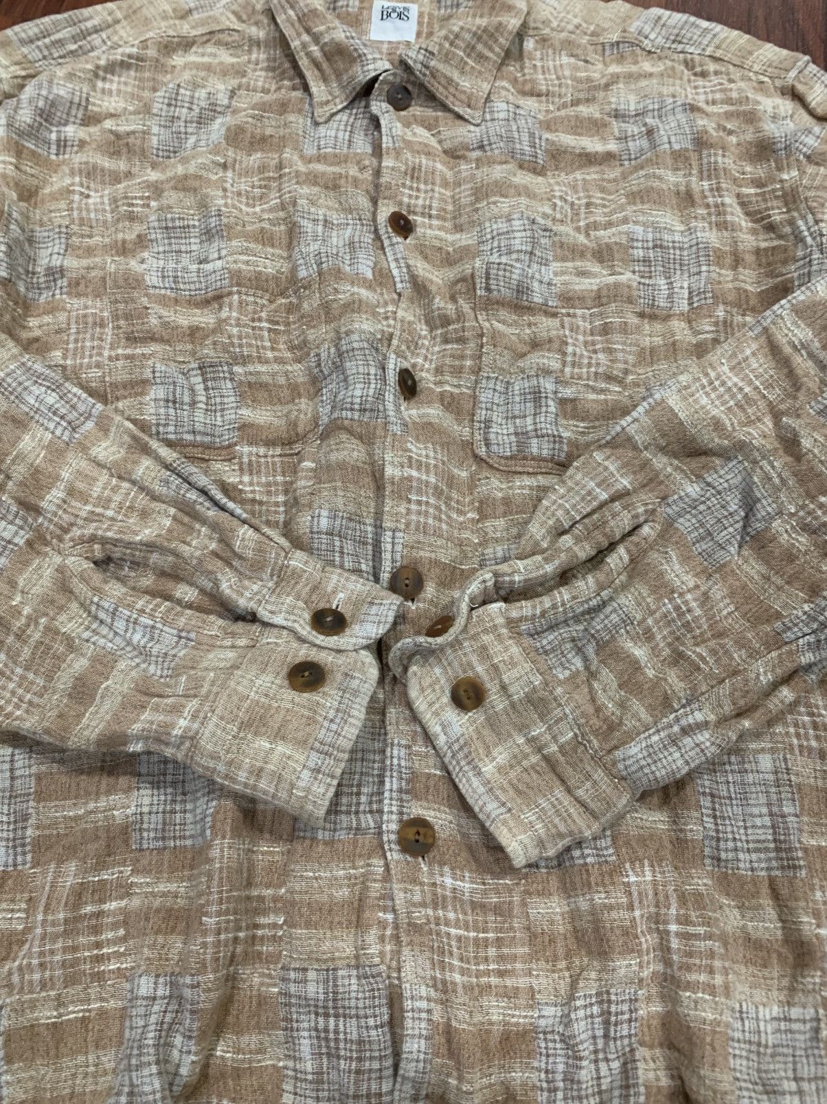Japanese Brand Vintage Lesvis Bois Patchwork Double Pocket Shirt Size US XL / EU 56 / 4 - 6 Thumbnail