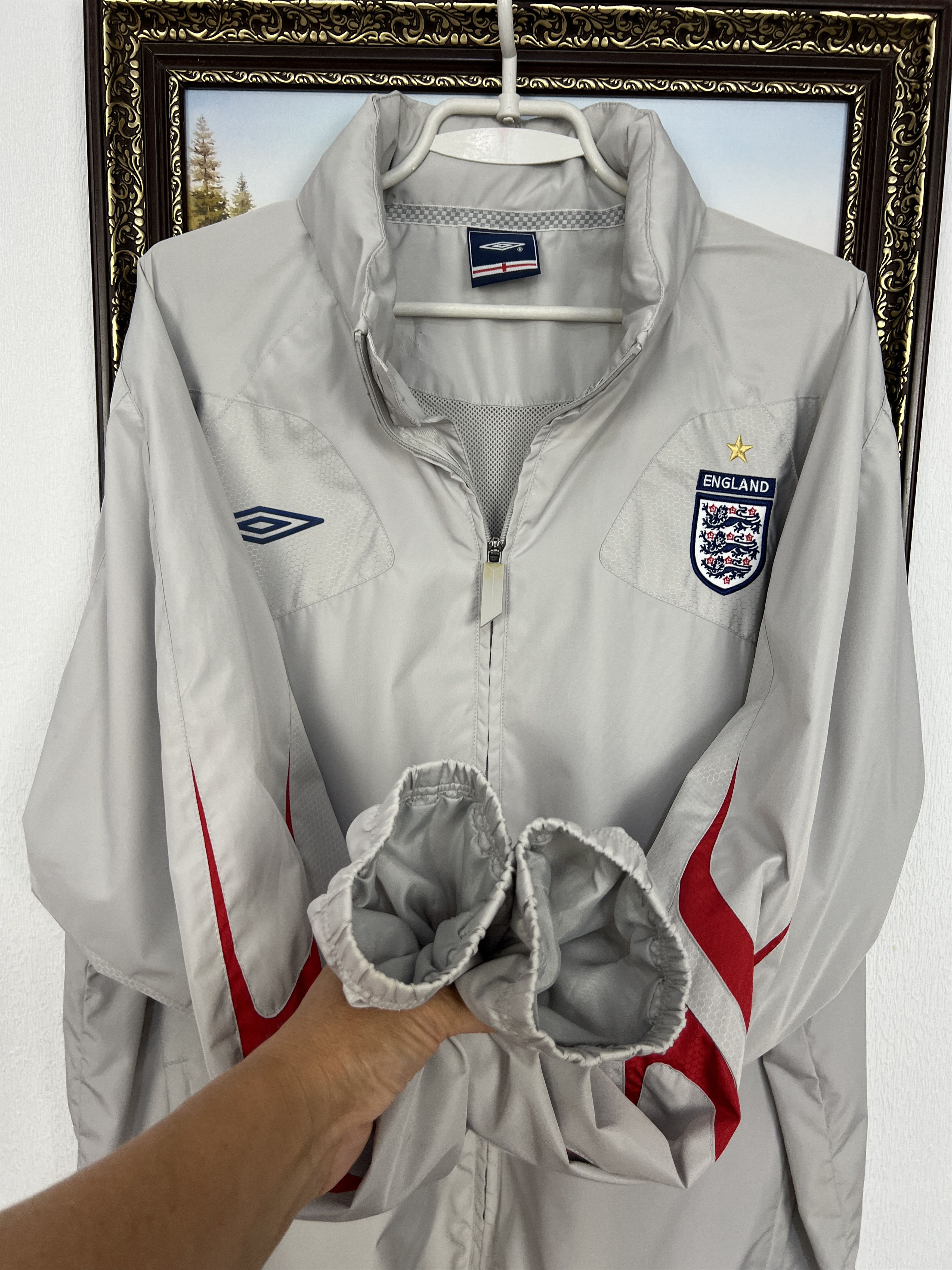 Umbro Vintage Umbro England Football Jacket Soccer Track Top Mens Size US XL / EU 56 / 4 - 7 Thumbnail