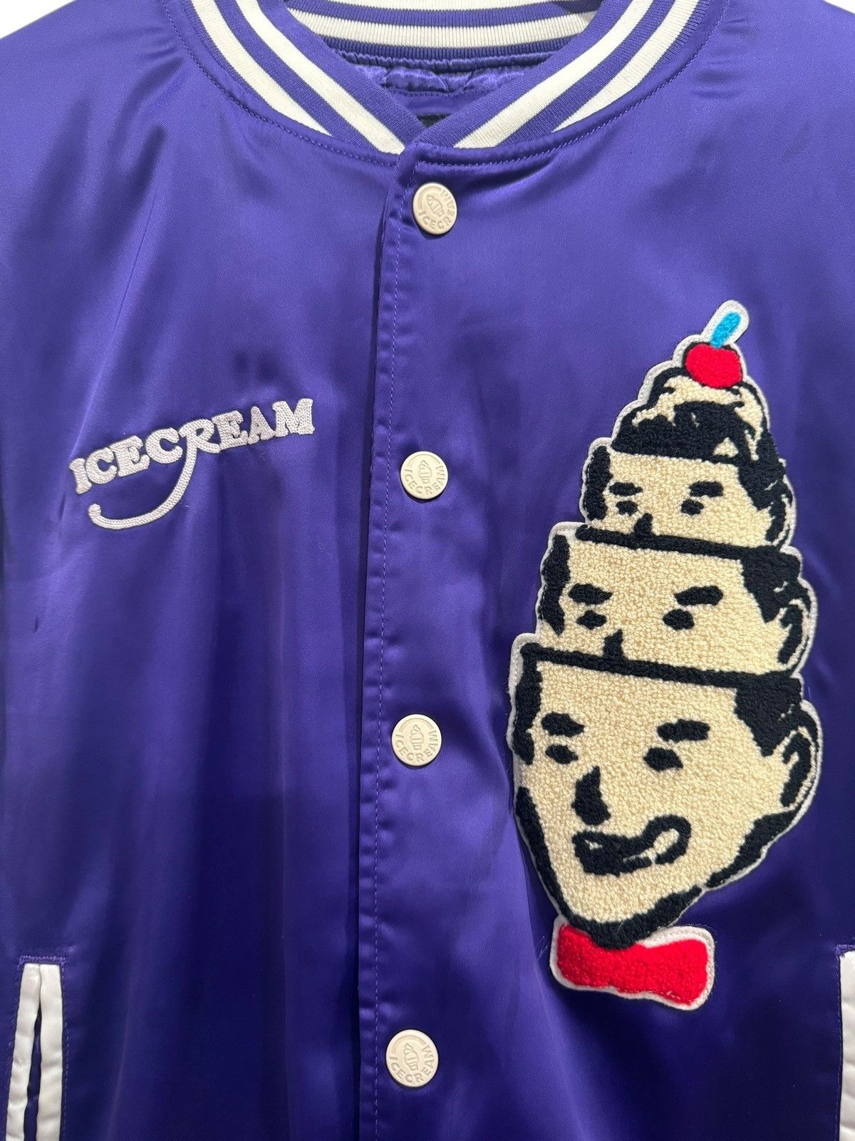 Icecream ICECREAM Hoodini Stadium Satin Varsity Jacket Purple Size US XL / EU 56 / 4 - 2 Thumbnail