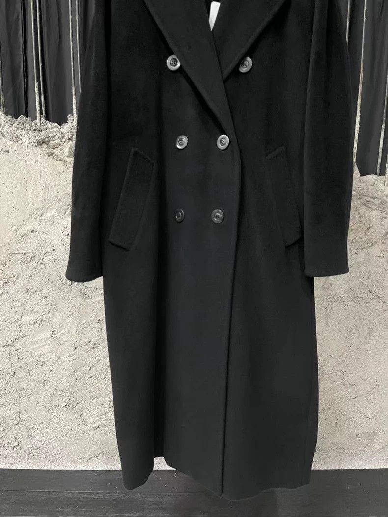 Max Mara Max Mara 101801 Solid Black Wool Coat Size M / US 6-8 / IT 42-44 - 4 Thumbnail