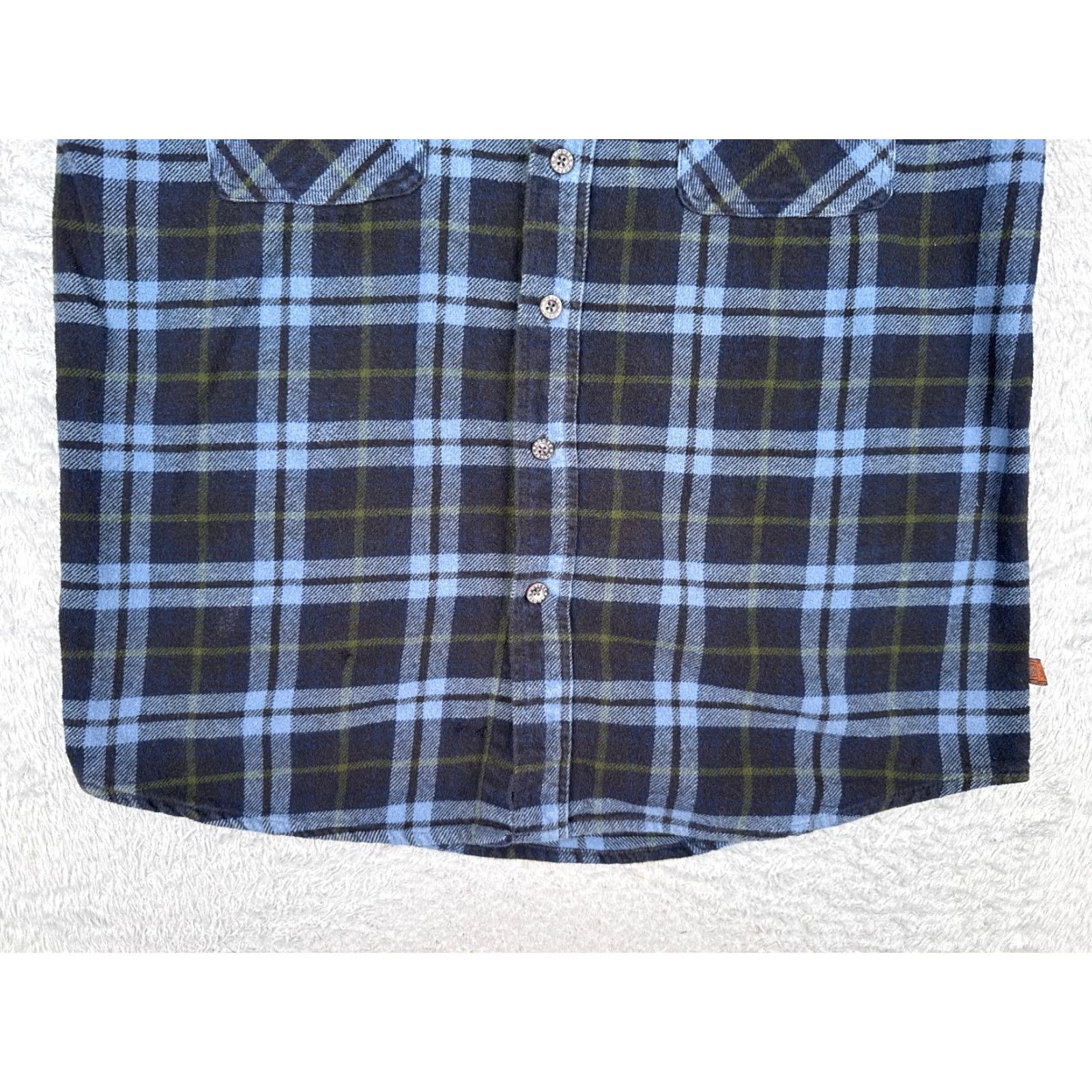 Vintage Moose Creek Shirt Men LT Blue Green Flannel Plaid Button Up 100% Cotton Casual Workwear Pocketed Vintage No Size US L / EU 52-54 / 3 - 5 Thumbnail