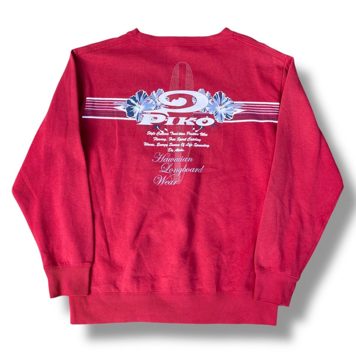 Vintage Vintage 90s Piko Hawaiian Longboard Wear Sweatshirt. #F4 Size US L / EU 52-54 / 3 - 1 Thumbnail