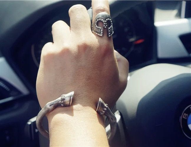 Jewelry × Vintage Original design handmade Indian wind feather ring Size ONE SIZE - 3 Thumbnail