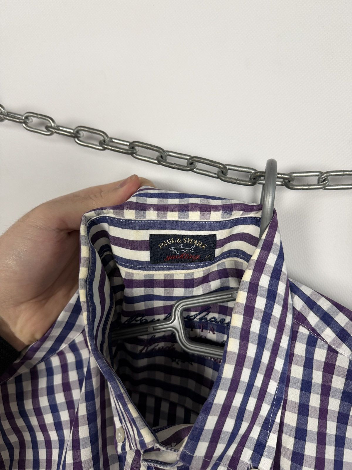 Paul & Shark Paul Shark Long Sleeve Plaid Shirt Button Up Italy Size 44 Size US XL / EU 56 / 4 - 9 Thumbnail