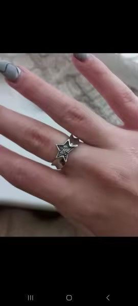 Handmade Fashion Star Ring For Men Adjustable Finger Ring Size ONE SIZE - 5 Thumbnail