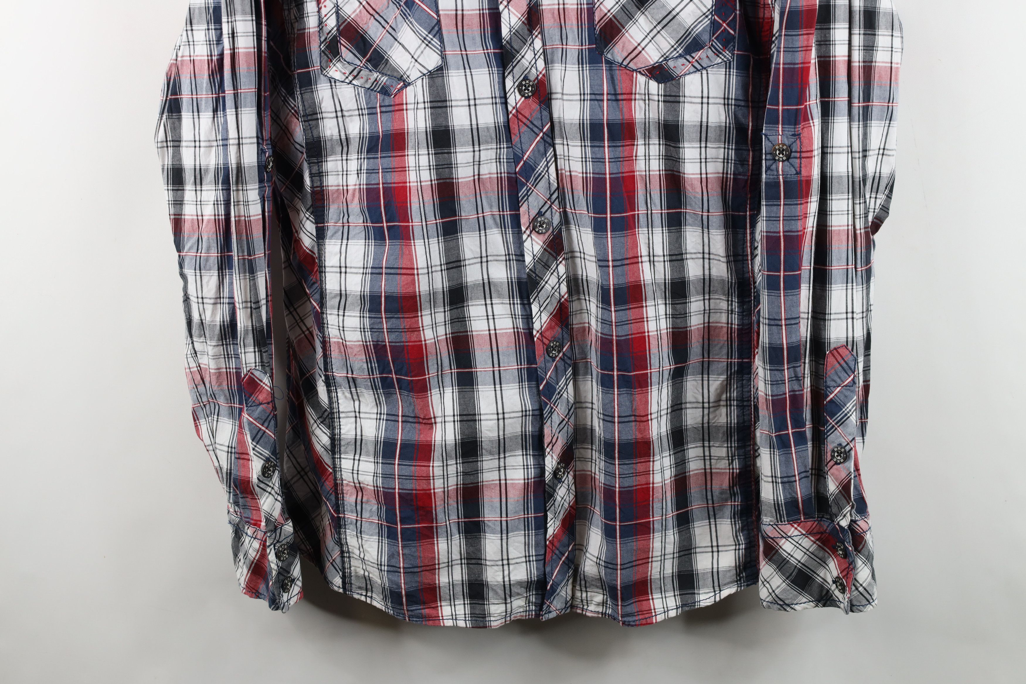 Vintage Buckle BKE Thick Stitch Collared Button Shirt Plaid Cotton Size US XL / EU 56 / 4 - 3 Thumbnail