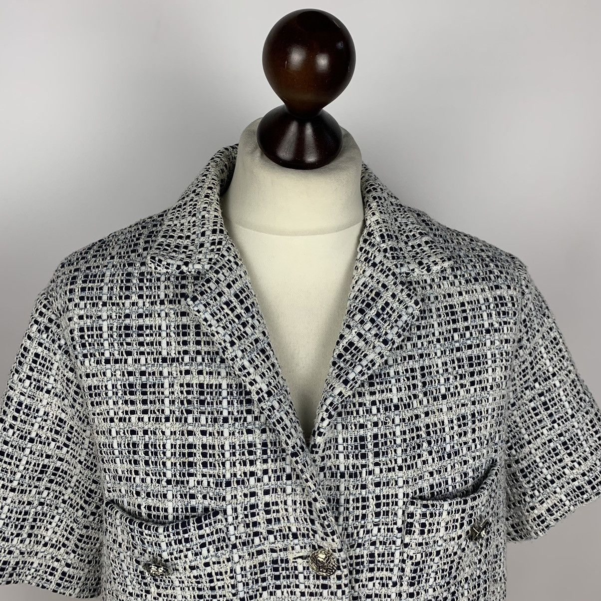 Maje Maje cropped knit blazer jacket blue size 38 Size XS / US 0-2 / IT 36-38 - 2 Thumbnail